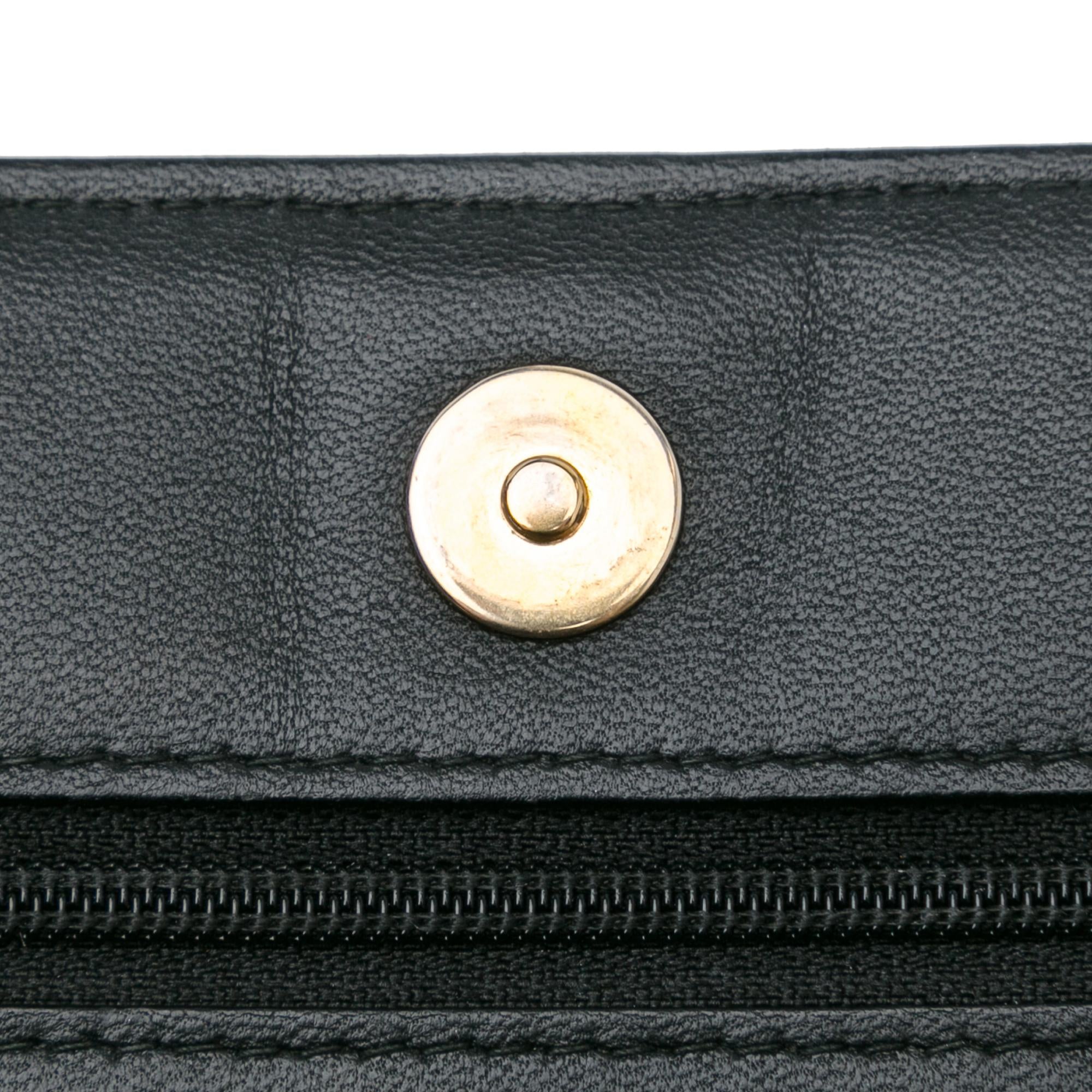 Chanel Pleated Crumpled Chevron Le Boy Wallet On Chain