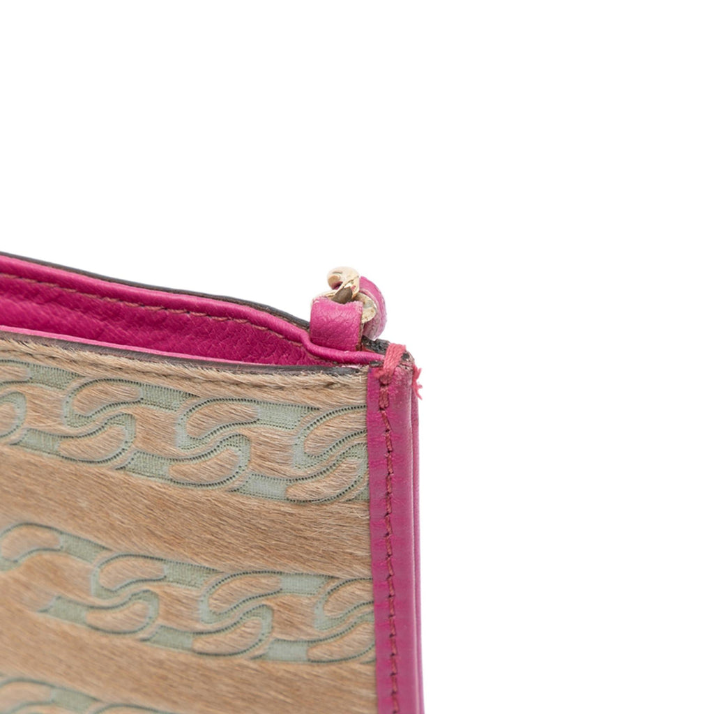 Chanel Pony Hair Logo Chain Pochette