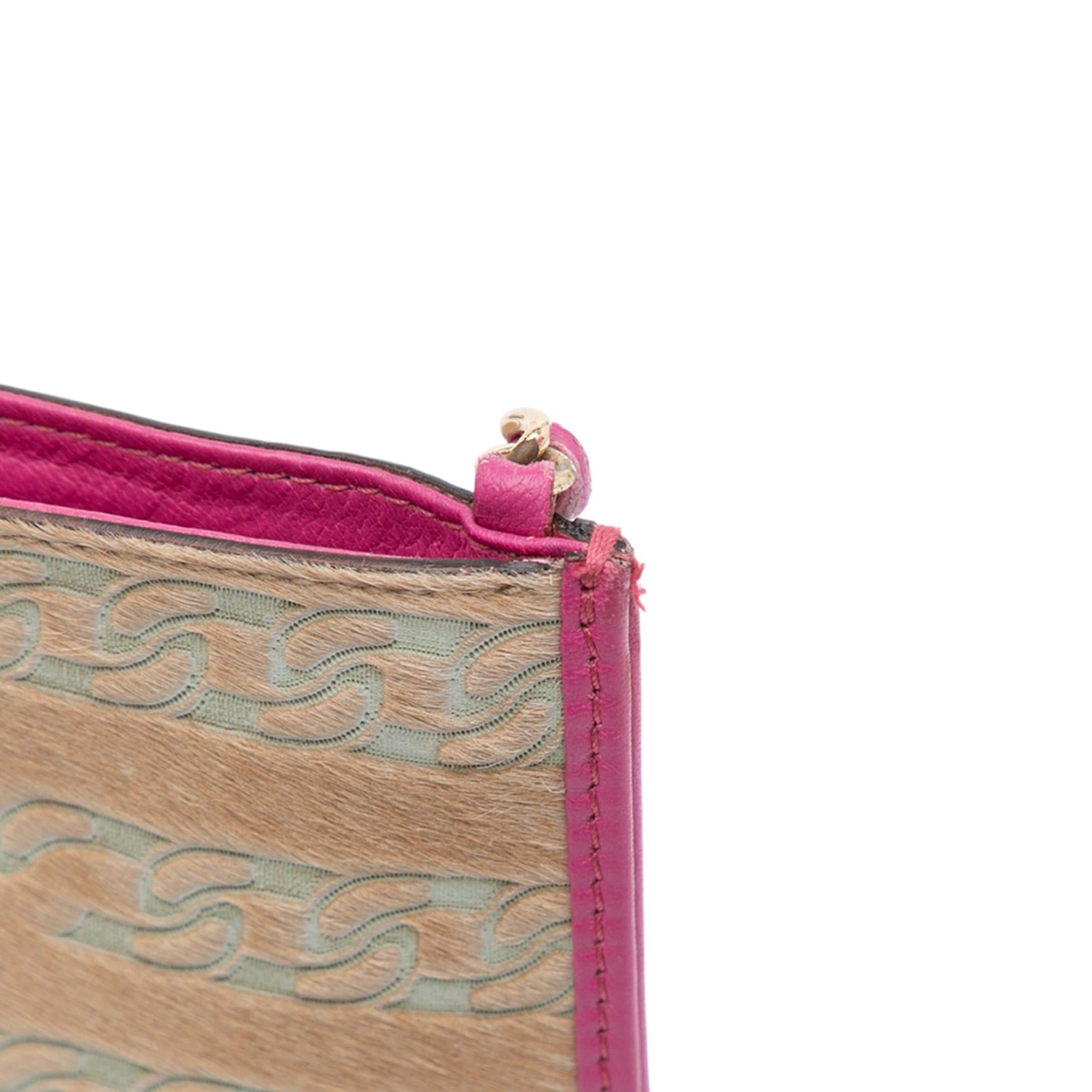 Chanel Pony Hair Logo Chain Pochette