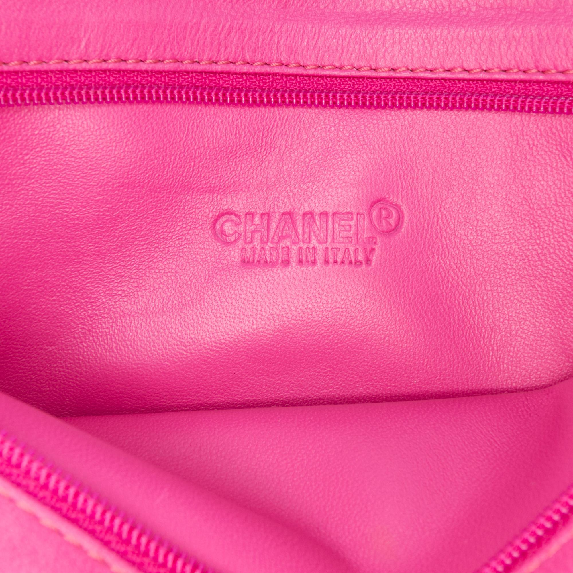Chanel Pony Hair Logo Chain Pochette