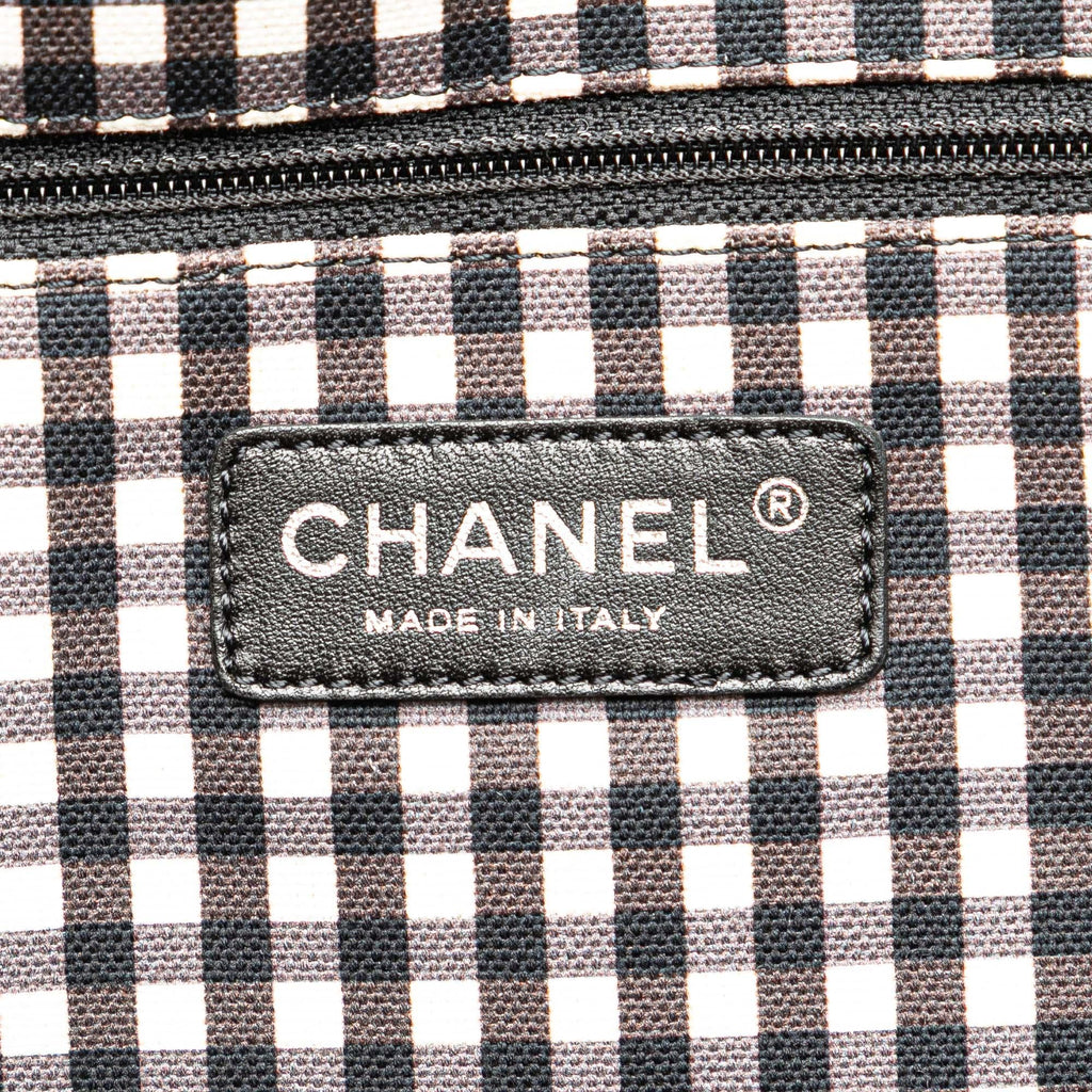 Chanel Printed Canvas Gingham Weekender Tote