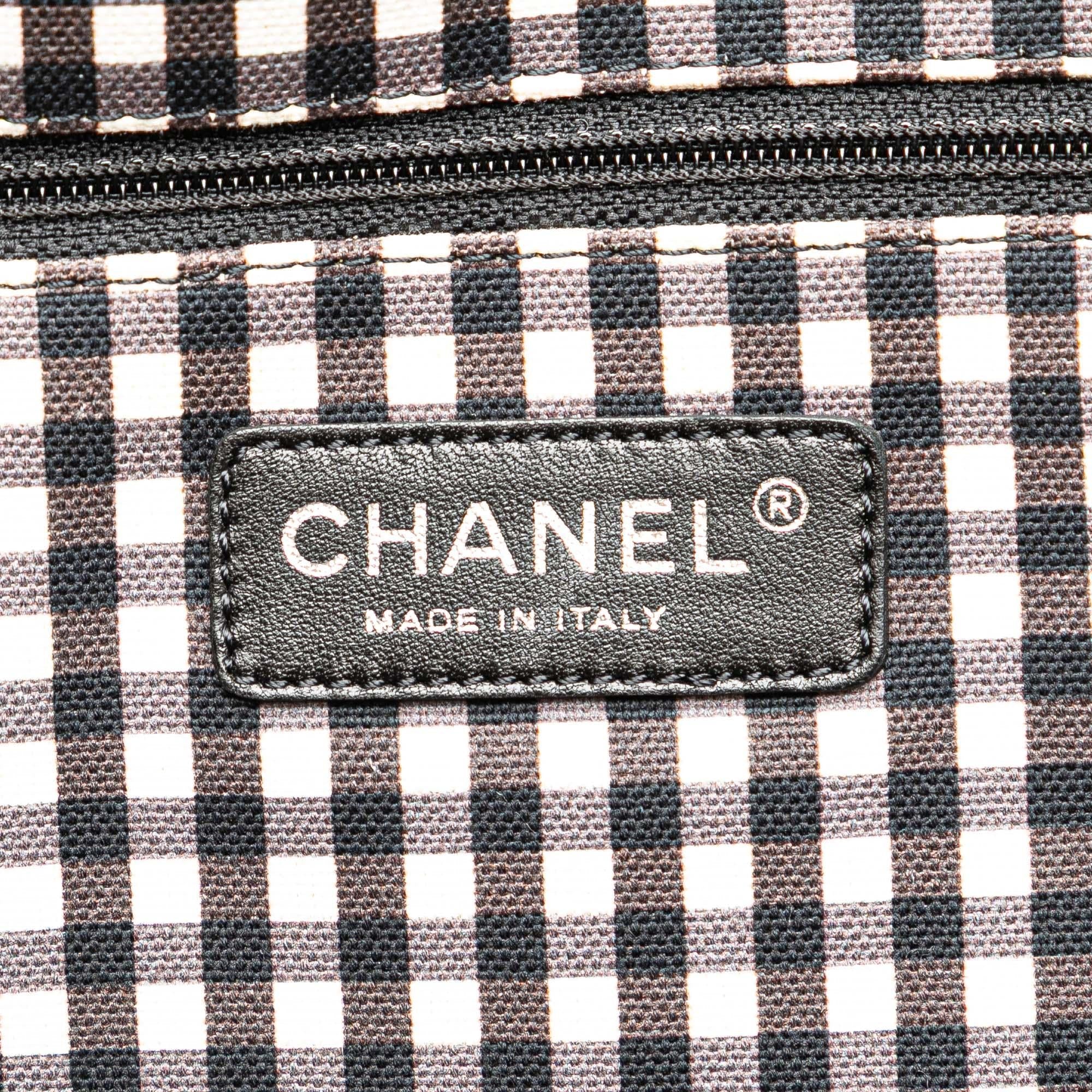 Chanel Printed Canvas Gingham Weekender Tote