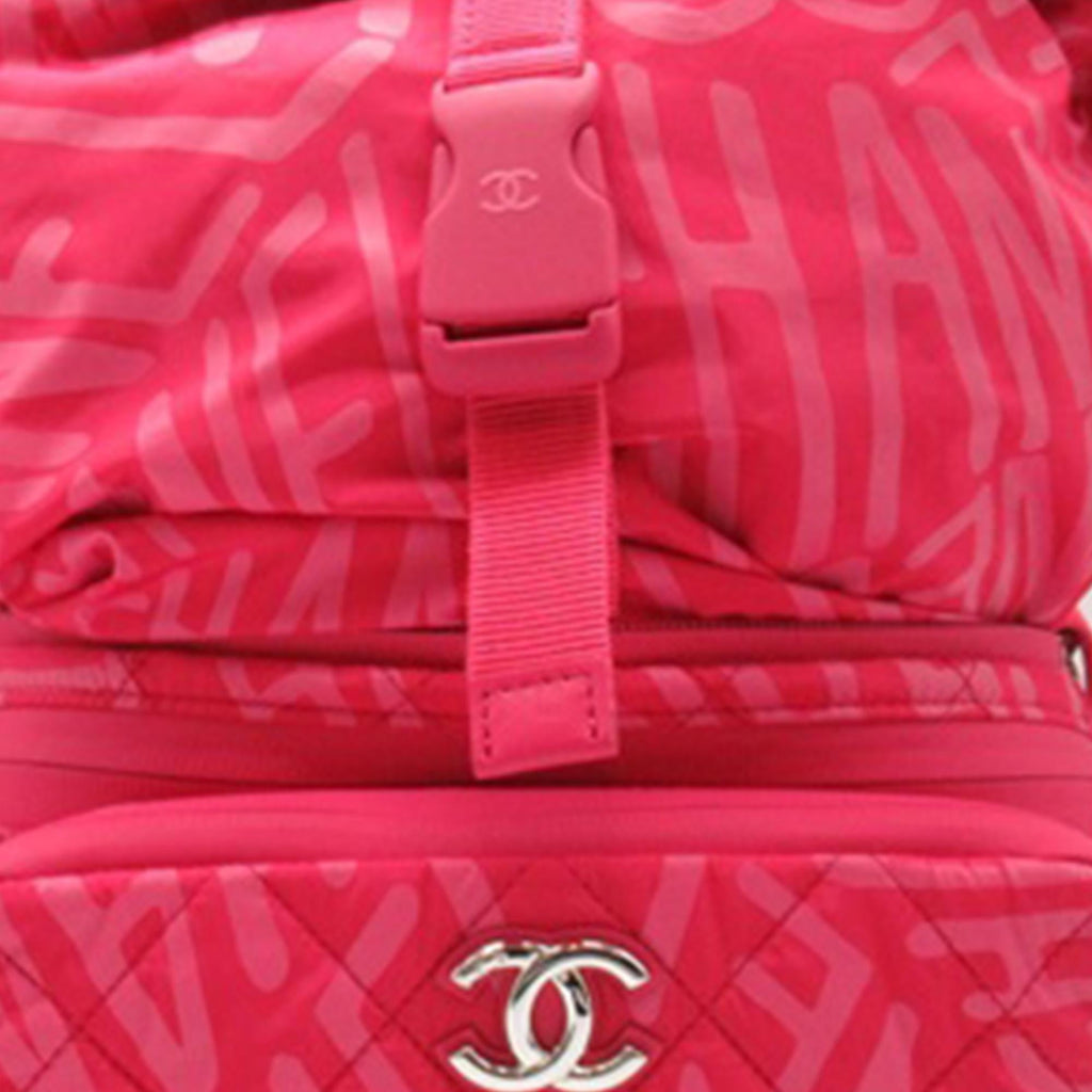 Chanel Printed Nylon Coco Neige Convertible Backpack (SHG-K2hyRT)