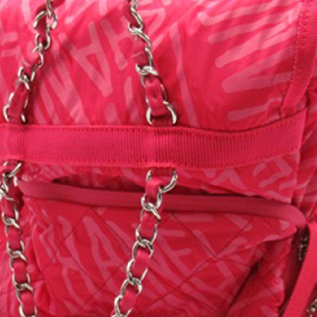 Chanel Printed Nylon Coco Neige Convertible Backpack (SHG-K2hyRT)