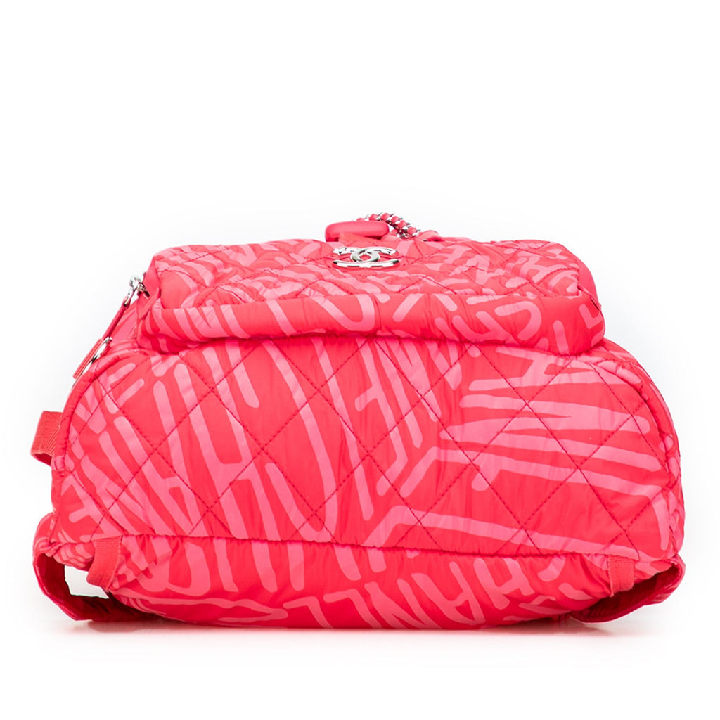 Chanel Printed Nylon Coco Neige Convertible Backpack