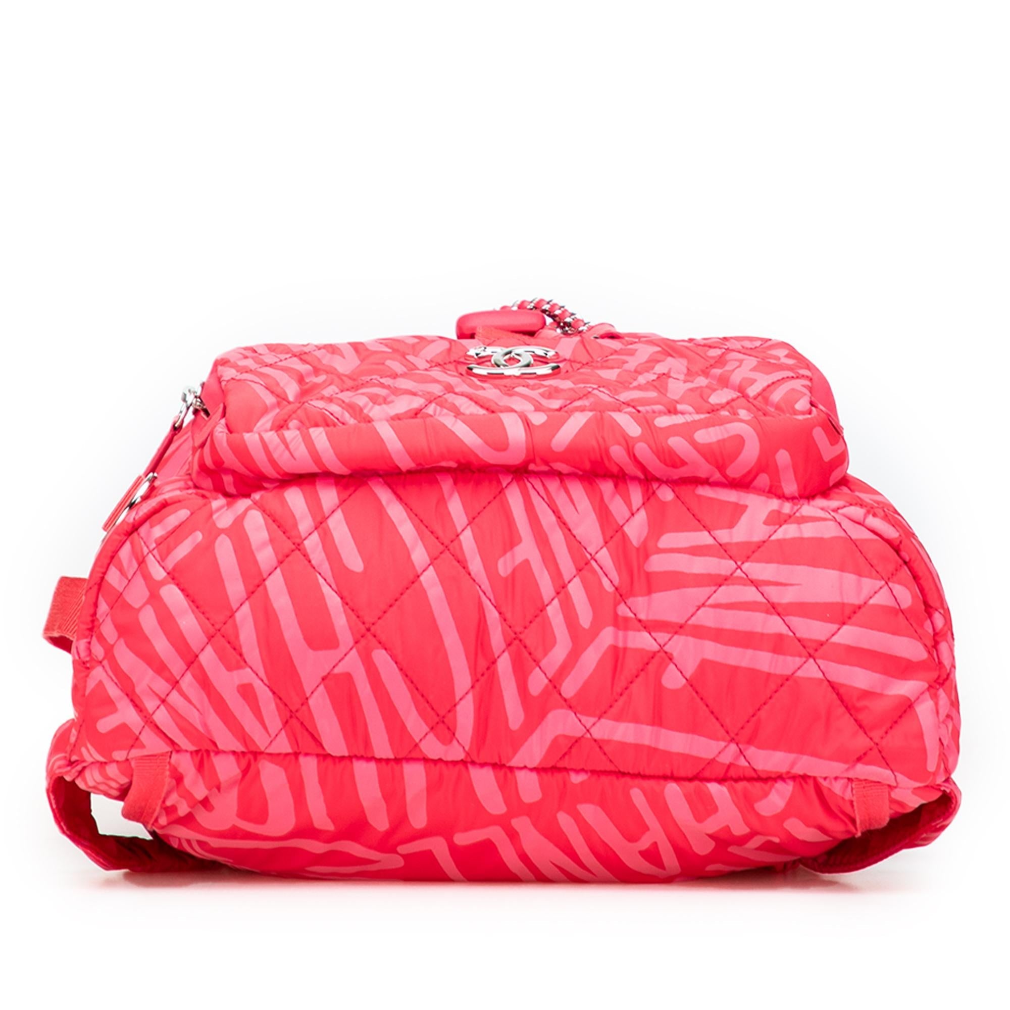 Chanel Printed Nylon Coco Neige Convertible Backpack