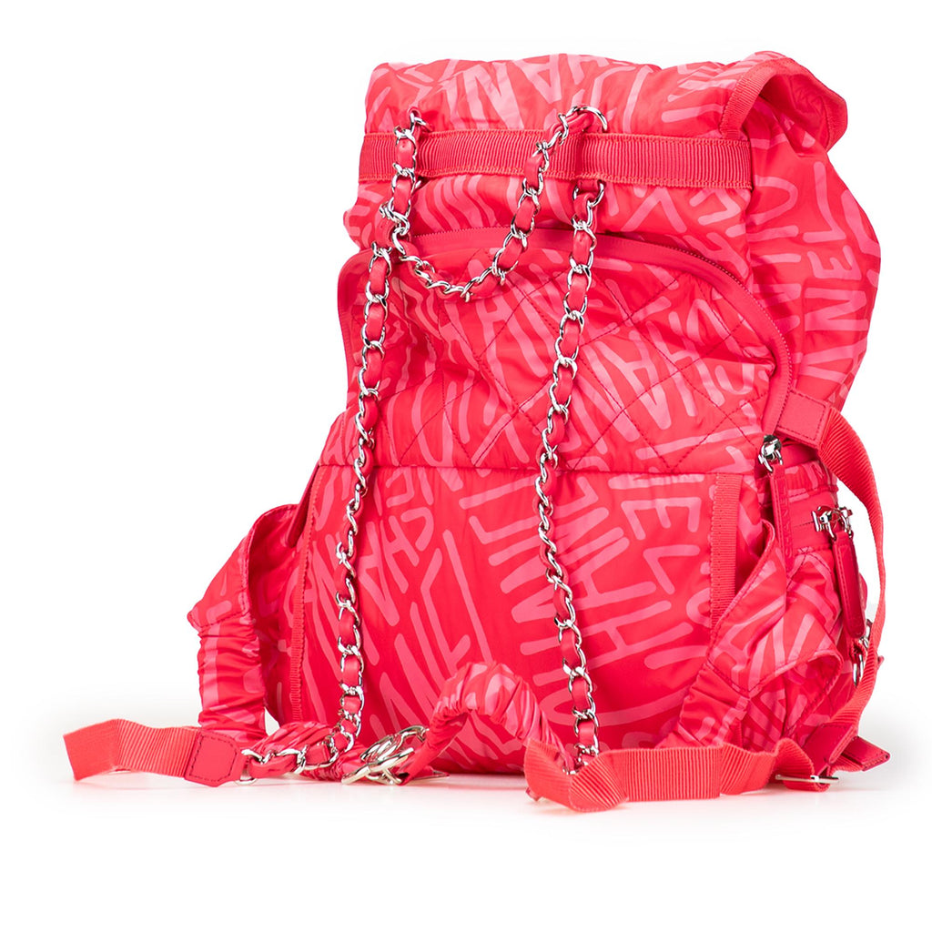 Chanel Printed Nylon Coco Neige Convertible Backpack