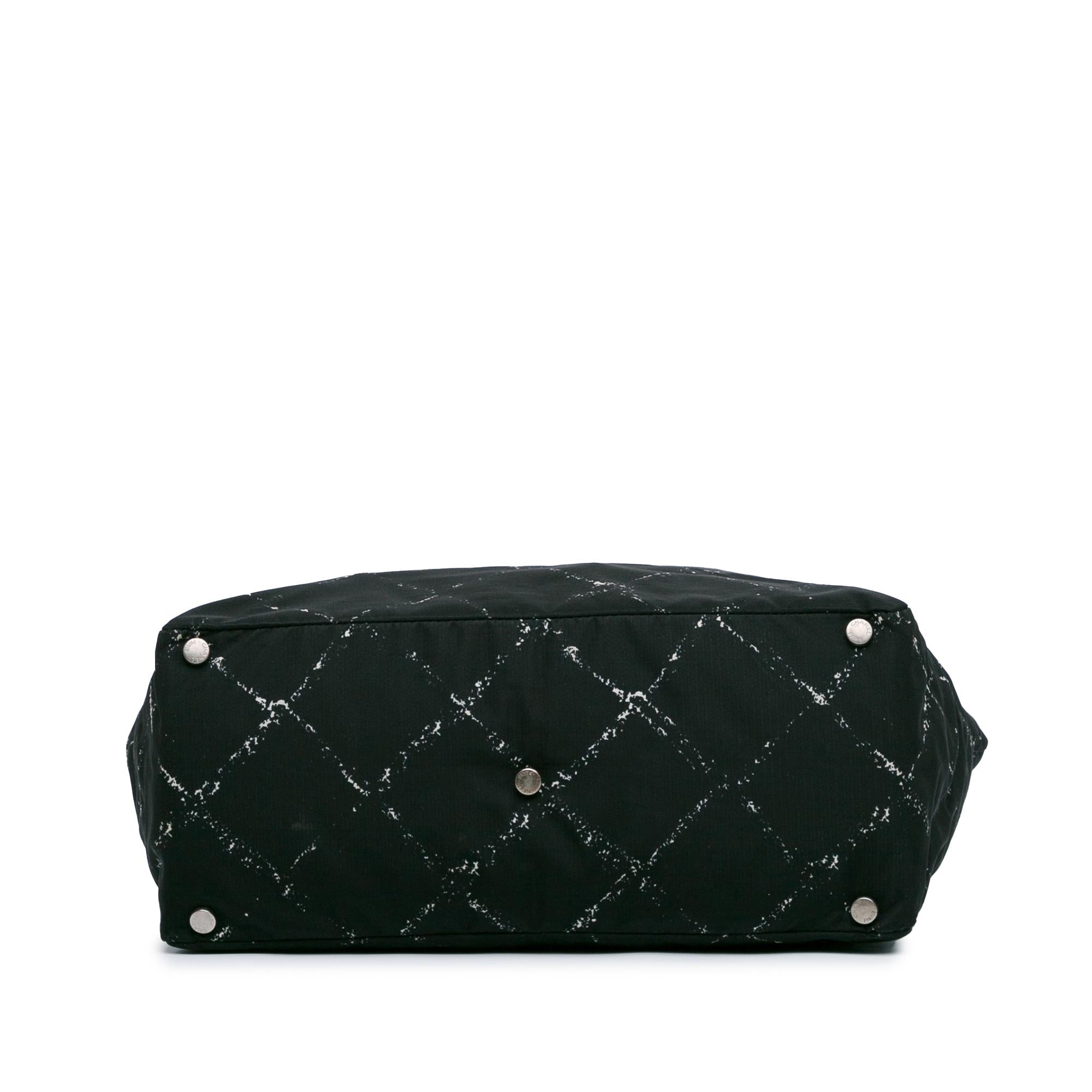 Chanel Printed Nylon Travel Line Tote (SHG-2FLMsd)