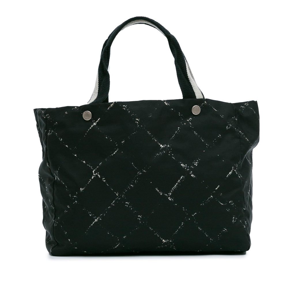 Chanel Printed Nylon Travel Line Tote (SHG-2FLMsd)