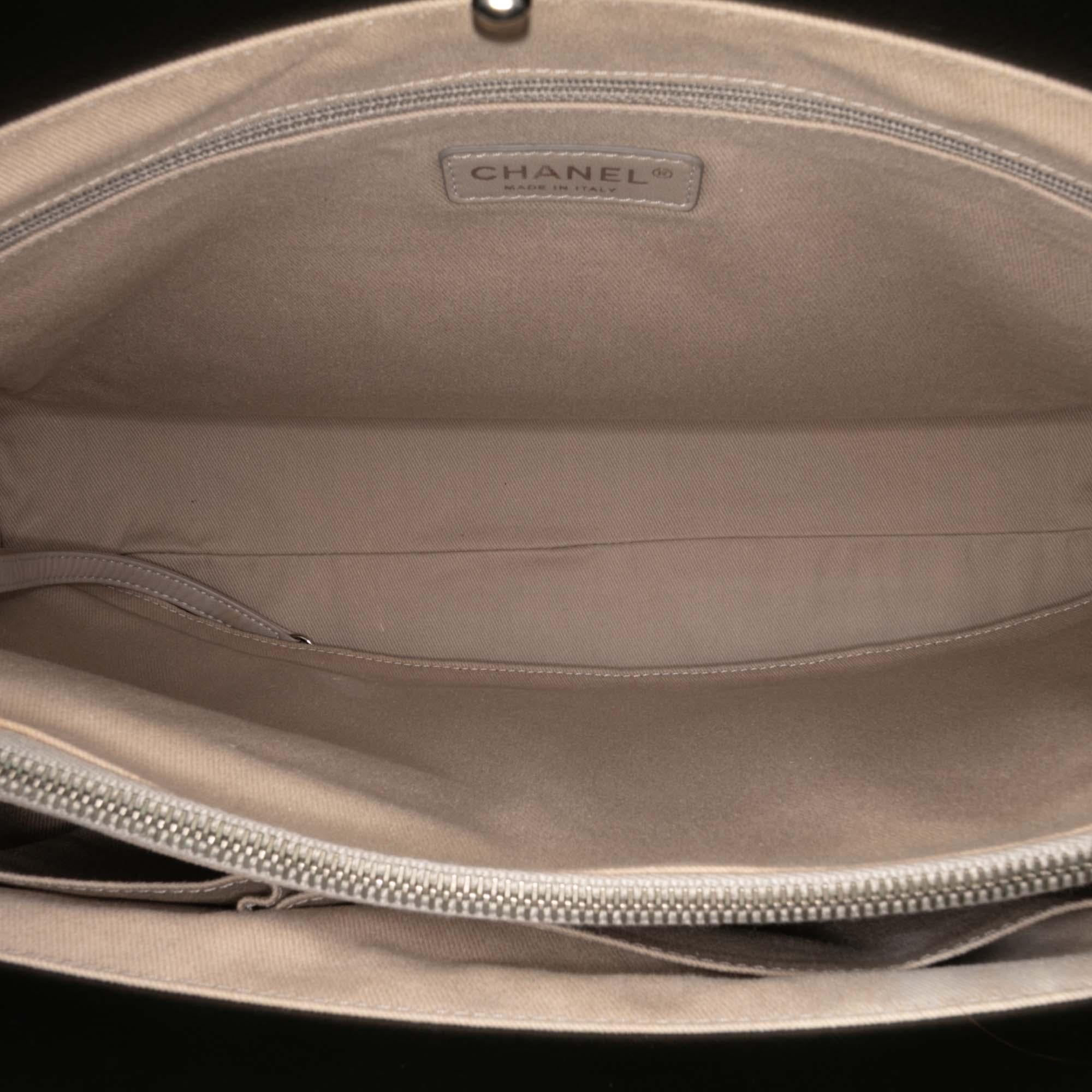 Chanel Quilted Aged Calfskin Be CC Shopper Tote