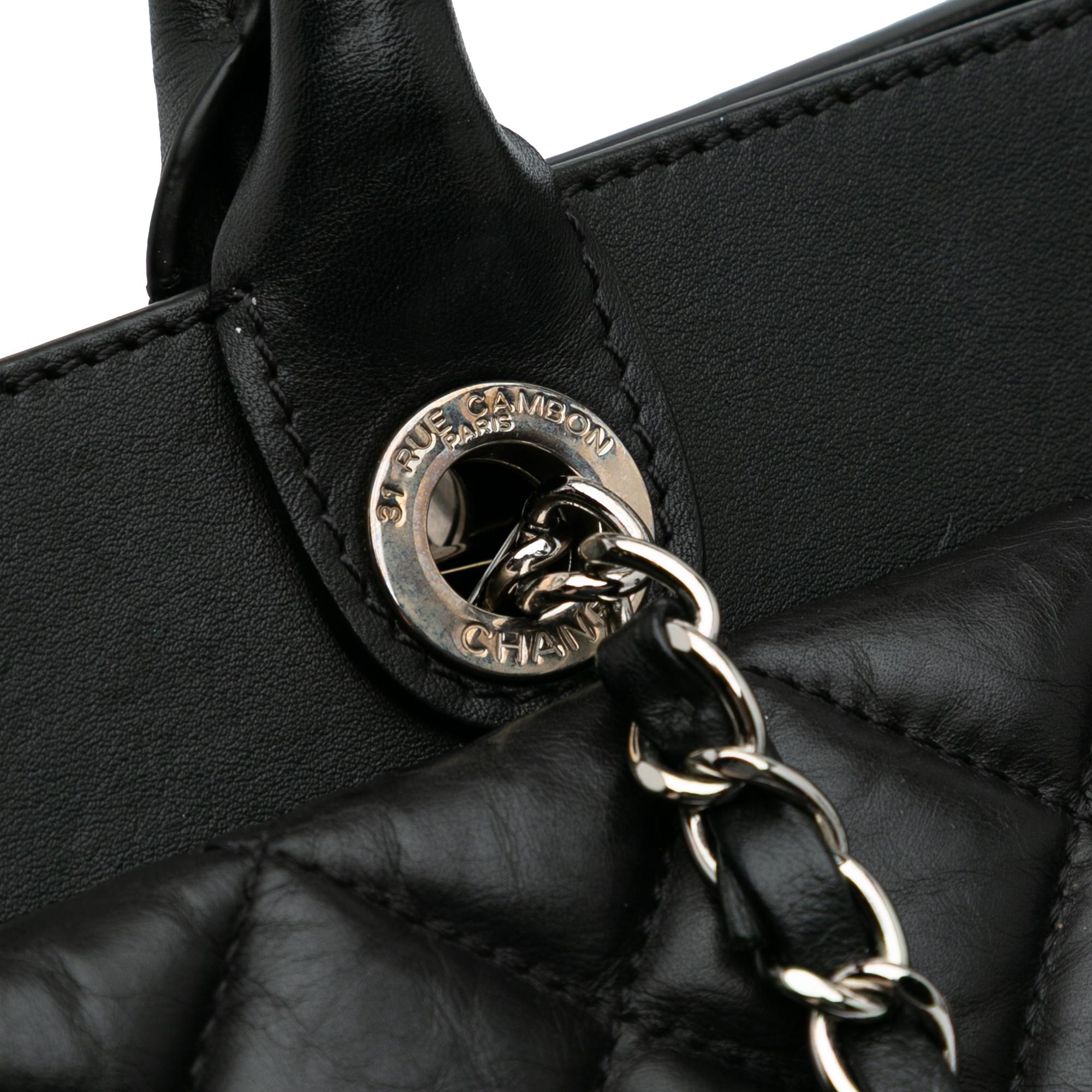 Chanel Quilted Aged Calfskin Be CC Shopper Tote