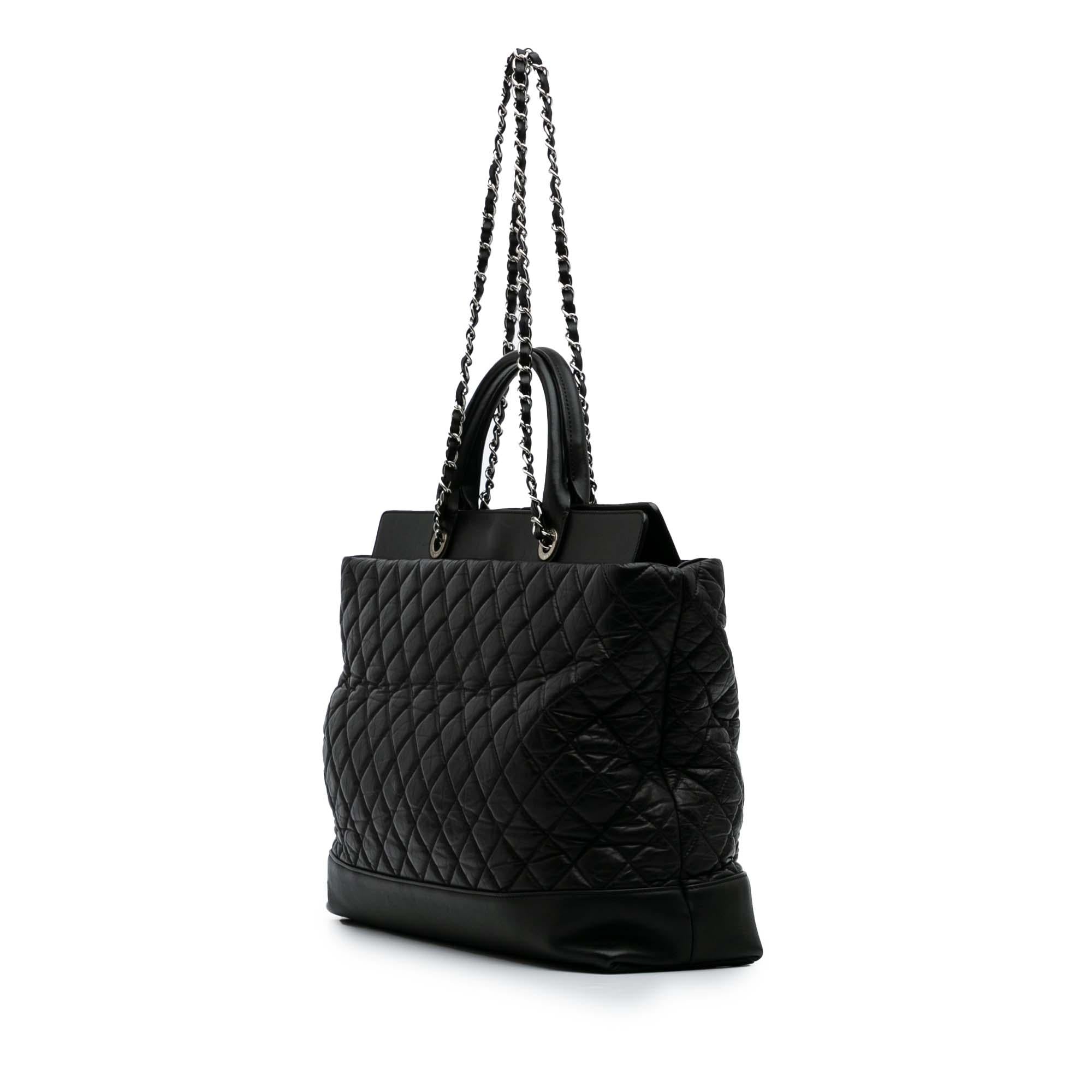 Chanel Quilted Aged Calfskin Be CC Shopper Tote