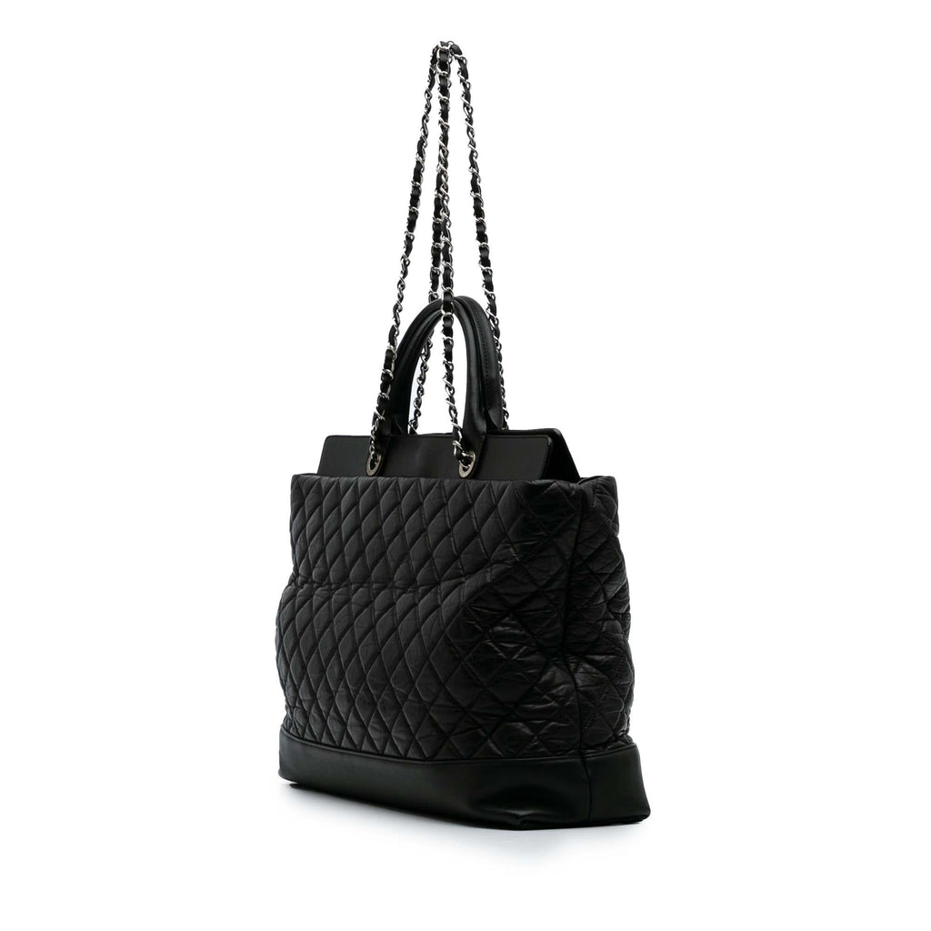 Chanel Quilted Aged Calfskin Be CC Shopper Tote