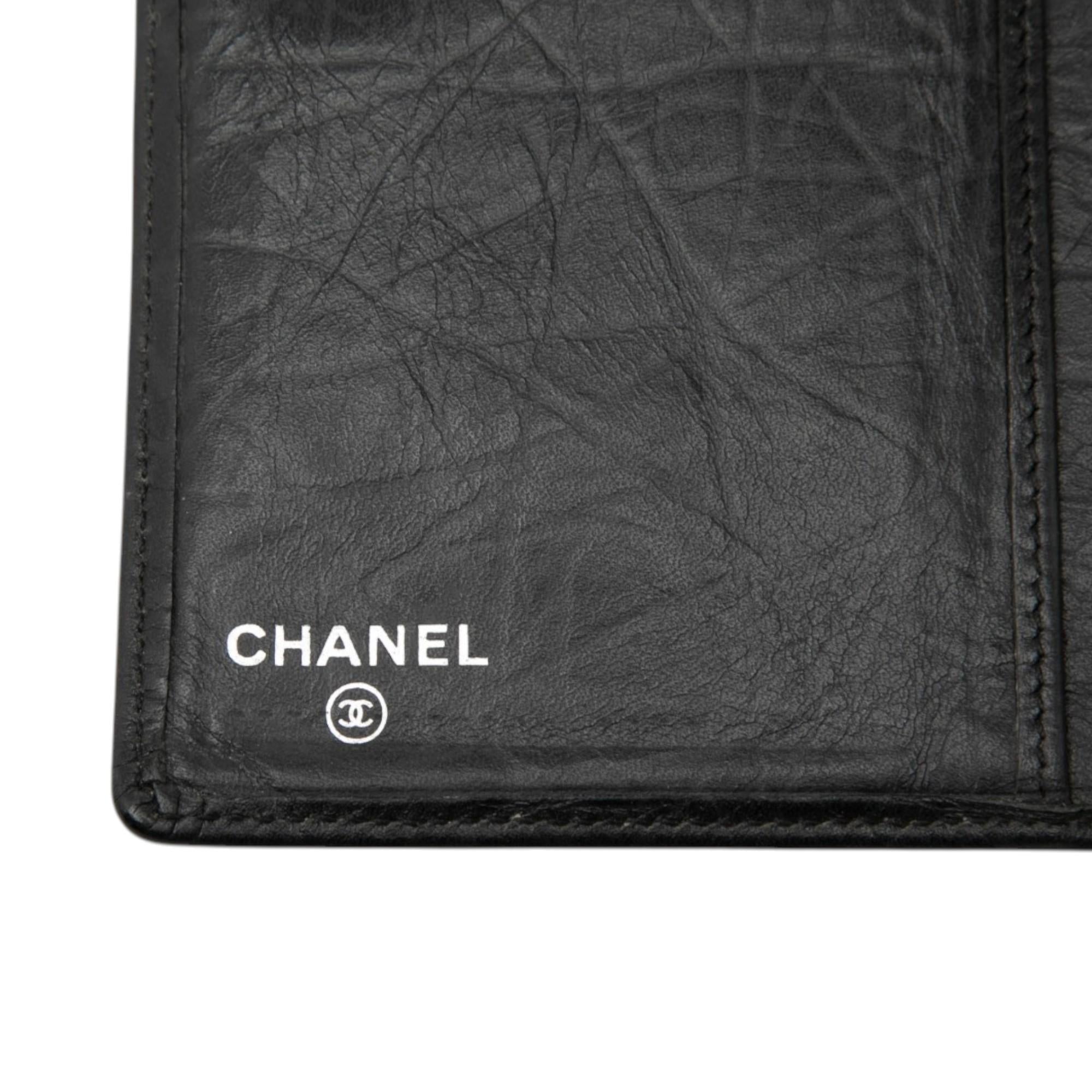 Chanel Quilted Aged Calfskin Cambon Ligne Bifold Wallet