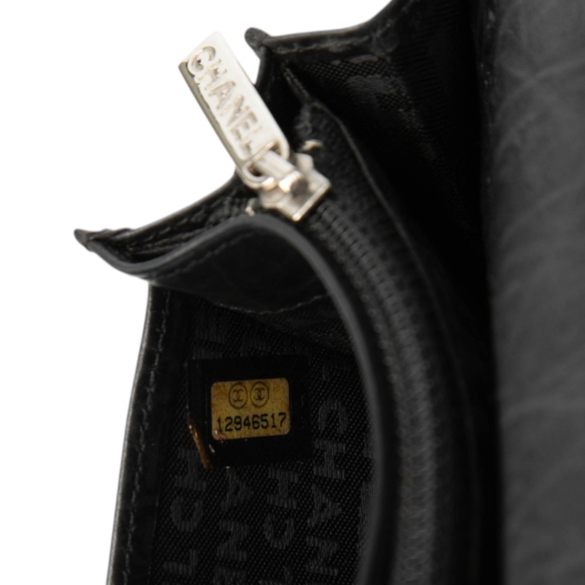 Chanel Quilted Aged Calfskin Cambon Ligne Bifold Wallet
