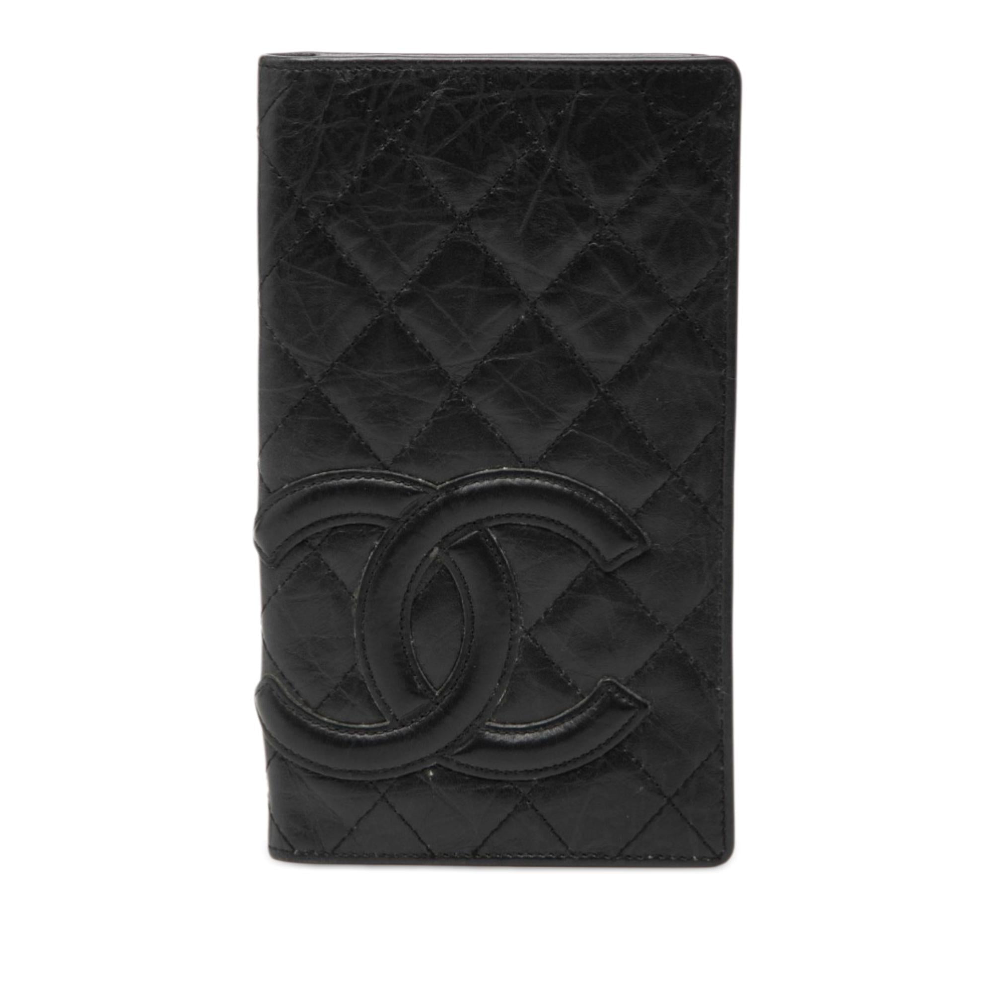Chanel Quilted Aged Calfskin Cambon Ligne Bifold Wallet
