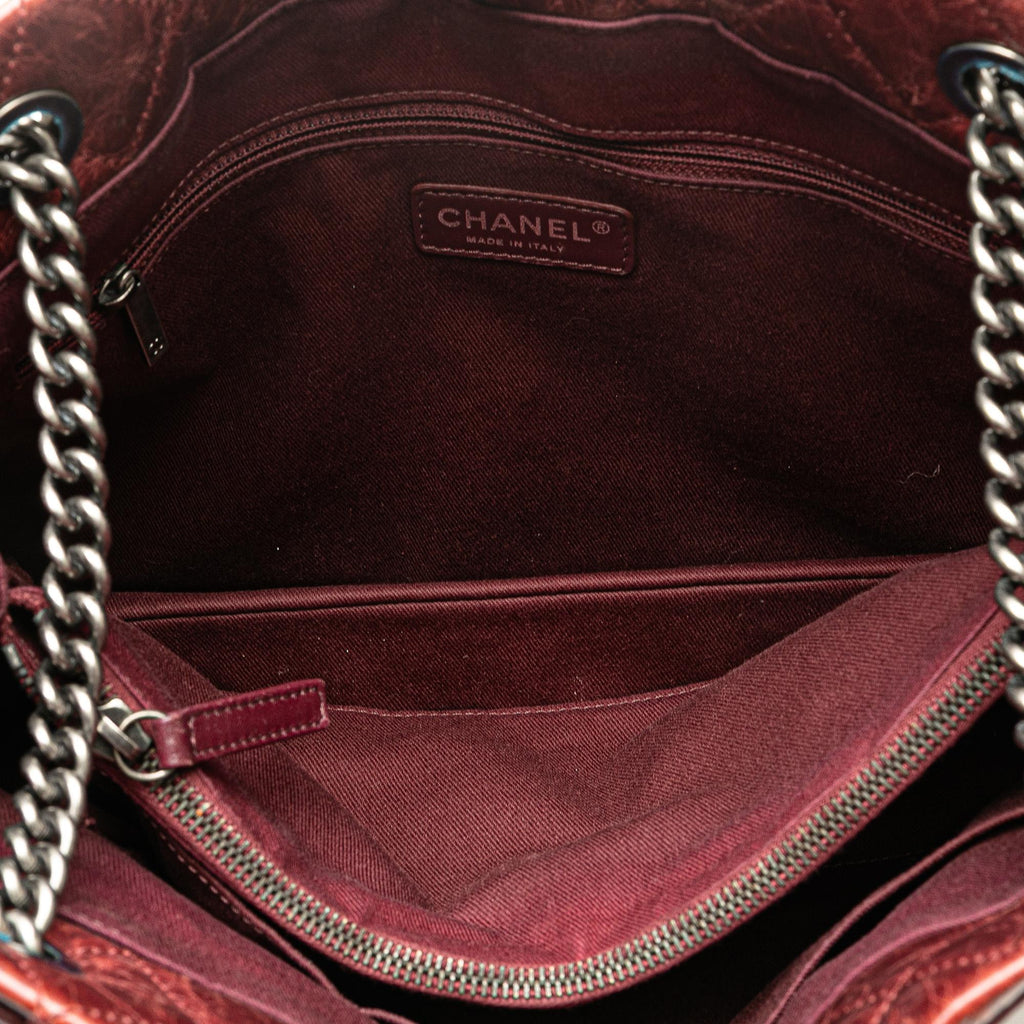 Chanel Quilted Aged Calfskin East West Tote