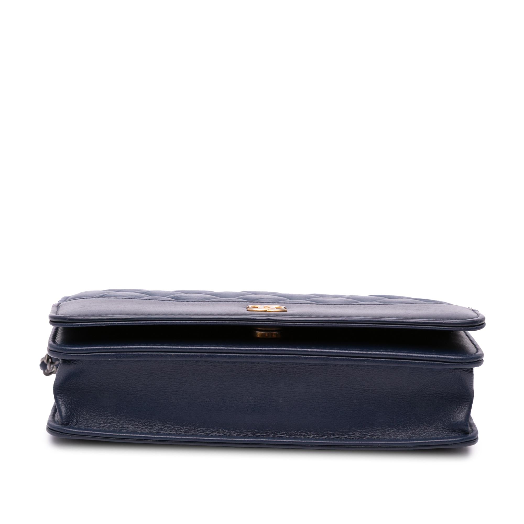 Chanel Quilted Aged Calfskin Gabrielle Wallet On Chain
