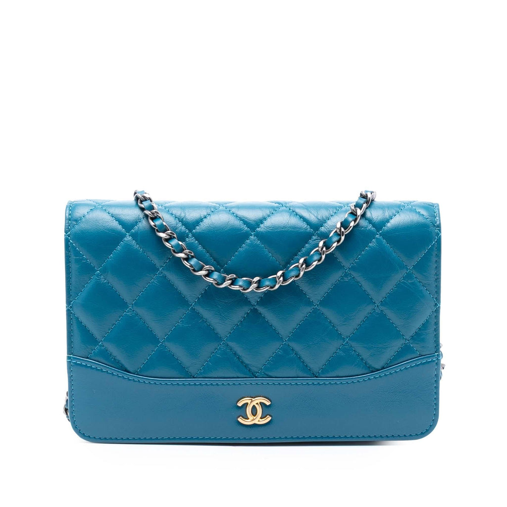 Chanel Quilted Aged Calfskin Gabrielle Wallet On Chain