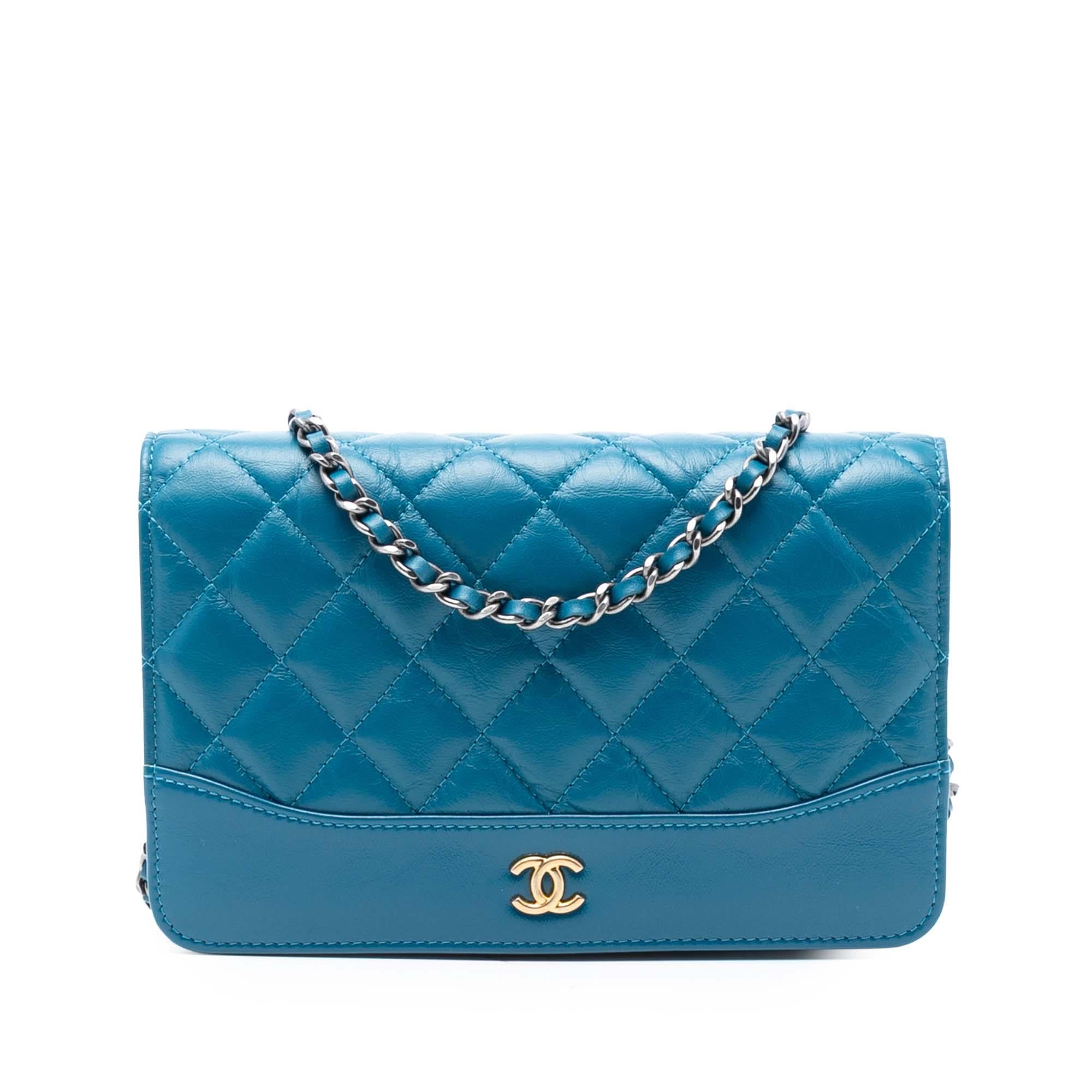 Chanel Quilted Aged Calfskin Gabrielle Wallet On Chain