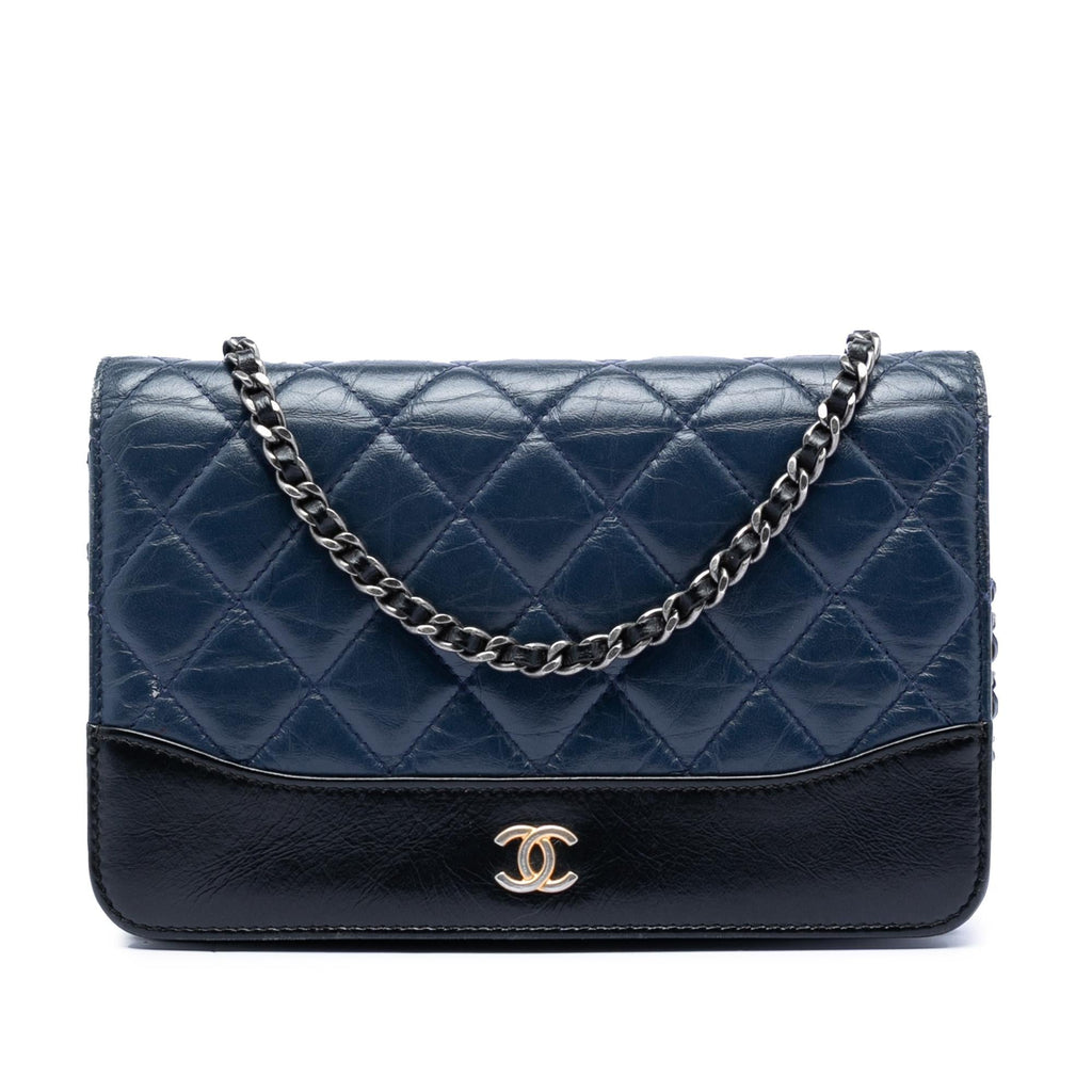 Chanel Quilted Aged Calfskin Gabrielle Wallet On Chain