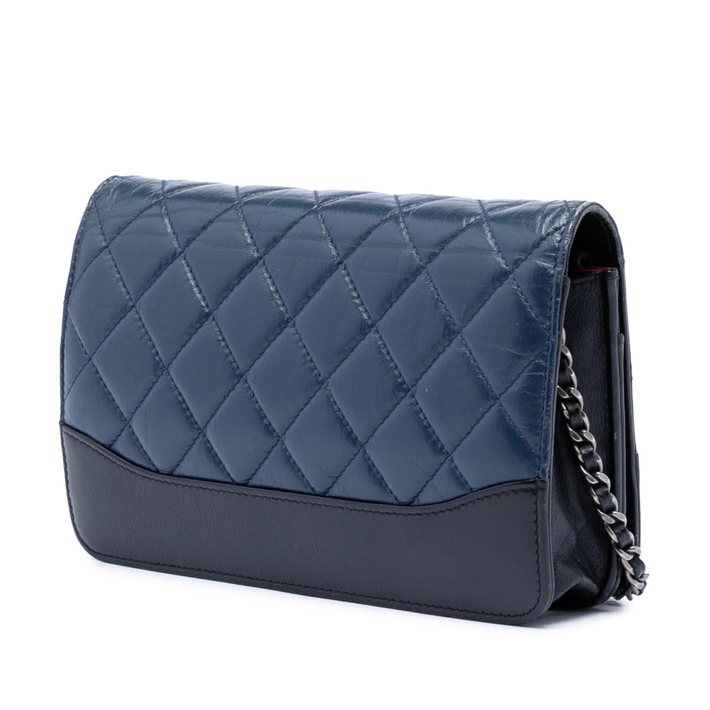 Chanel Quilted Aged Calfskin Gabrielle Wallet On Chain