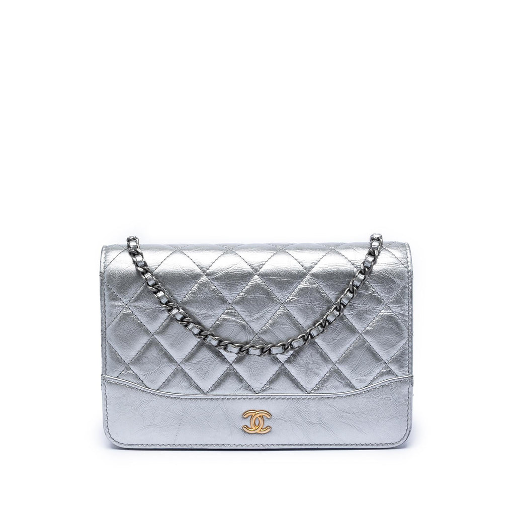Chanel Quilted Aged Calfskin Gabrielle Wallet On Chain