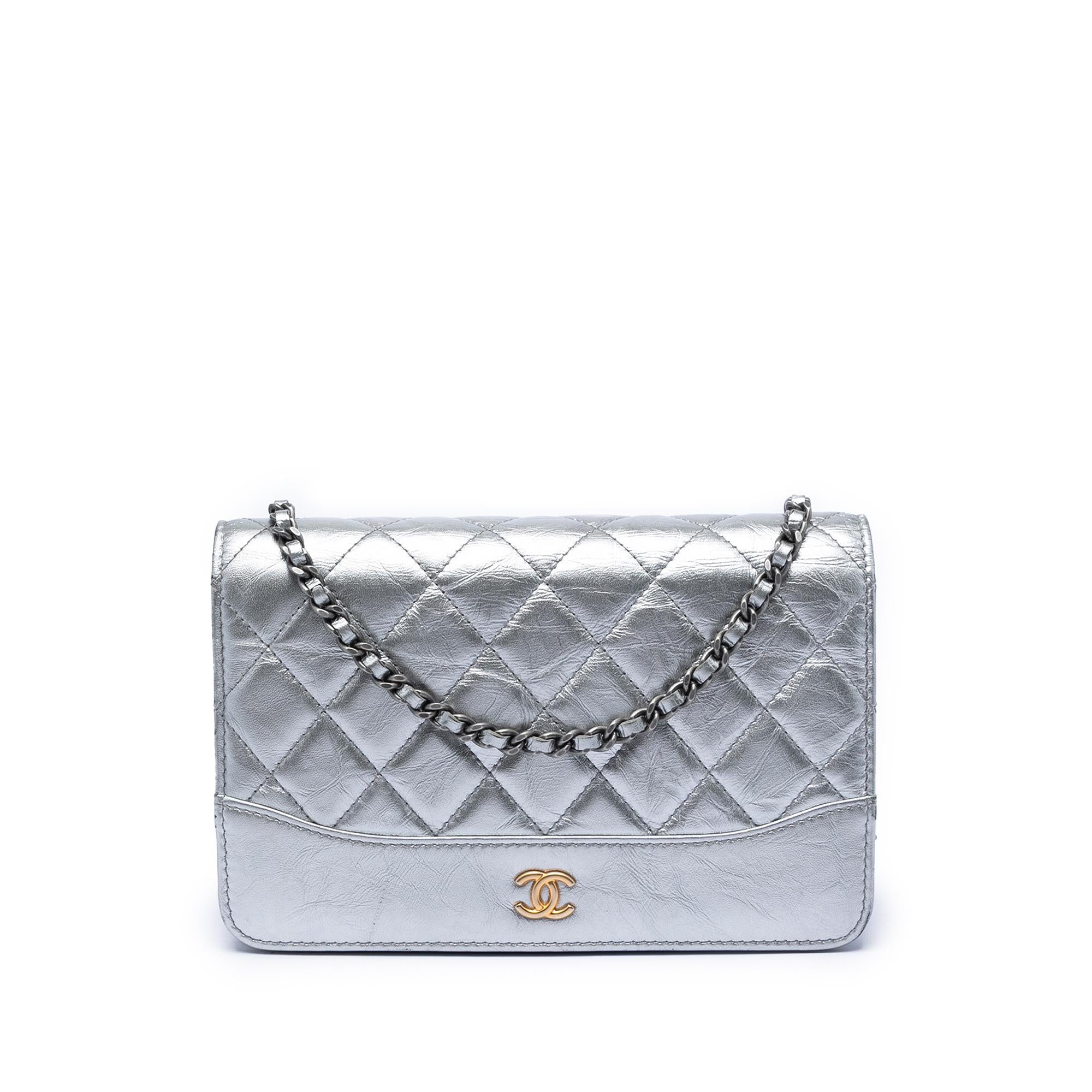 Chanel Quilted Aged Calfskin Gabrielle Wallet On Chain