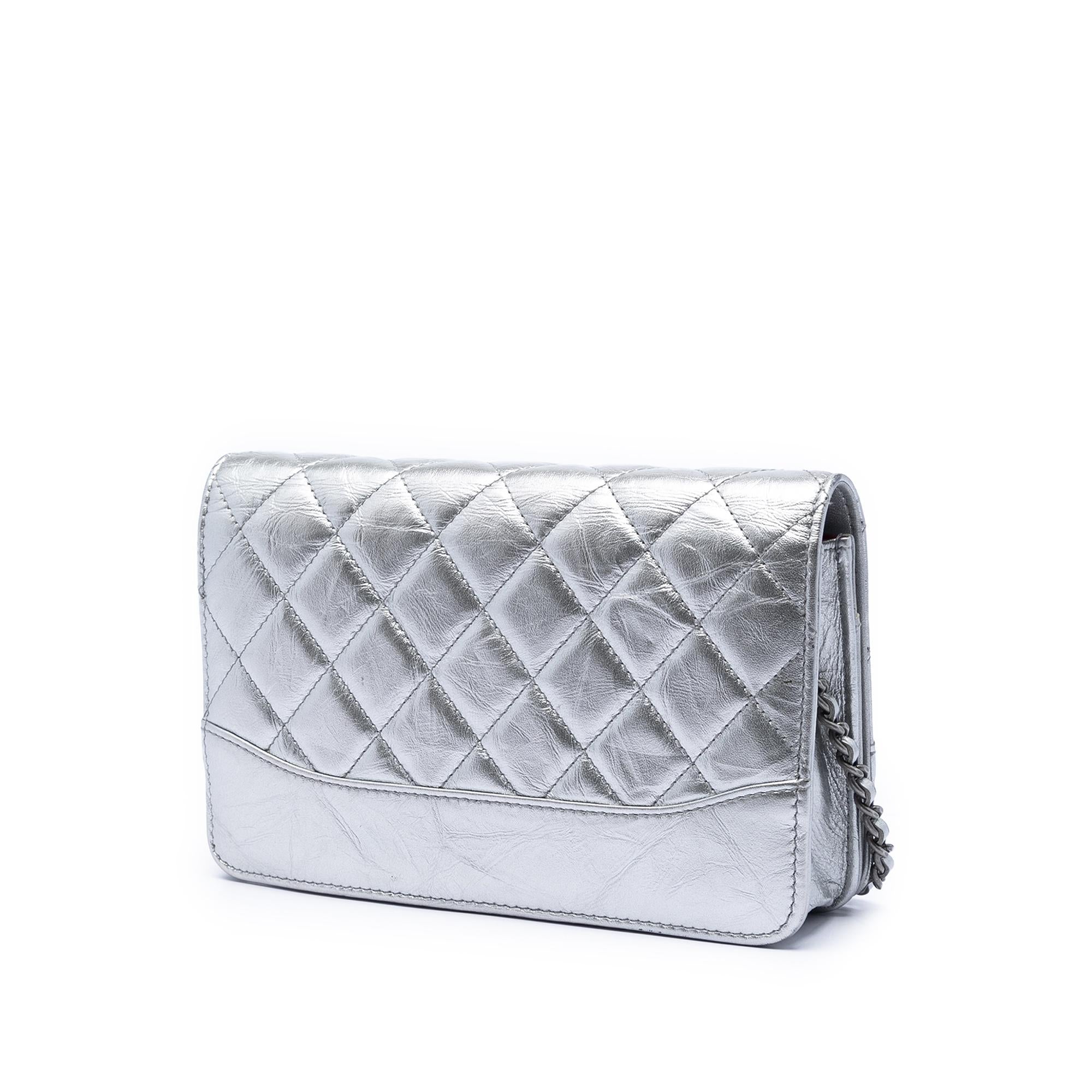Chanel Quilted Aged Calfskin Gabrielle Wallet On Chain
