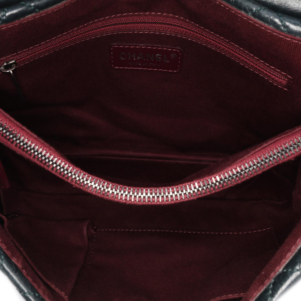 Chanel Quilted Aged Calfskin Logo Accordion Flap