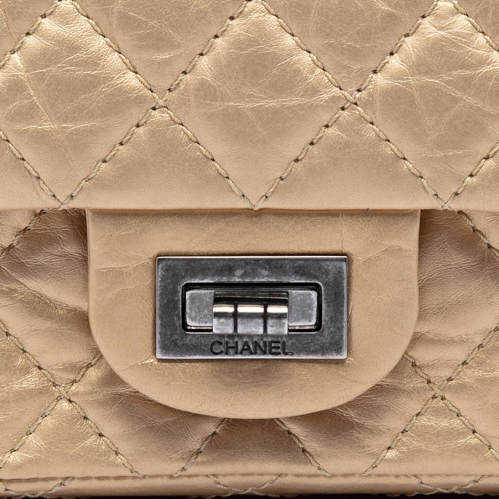 Chanel Quilted Aged Calfskin Reissue 2.55 Double Flap 224