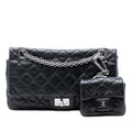 Chanel Quilted Aged Calfskin Reissue 2.55 Double Flap 225 with Mini Pouch