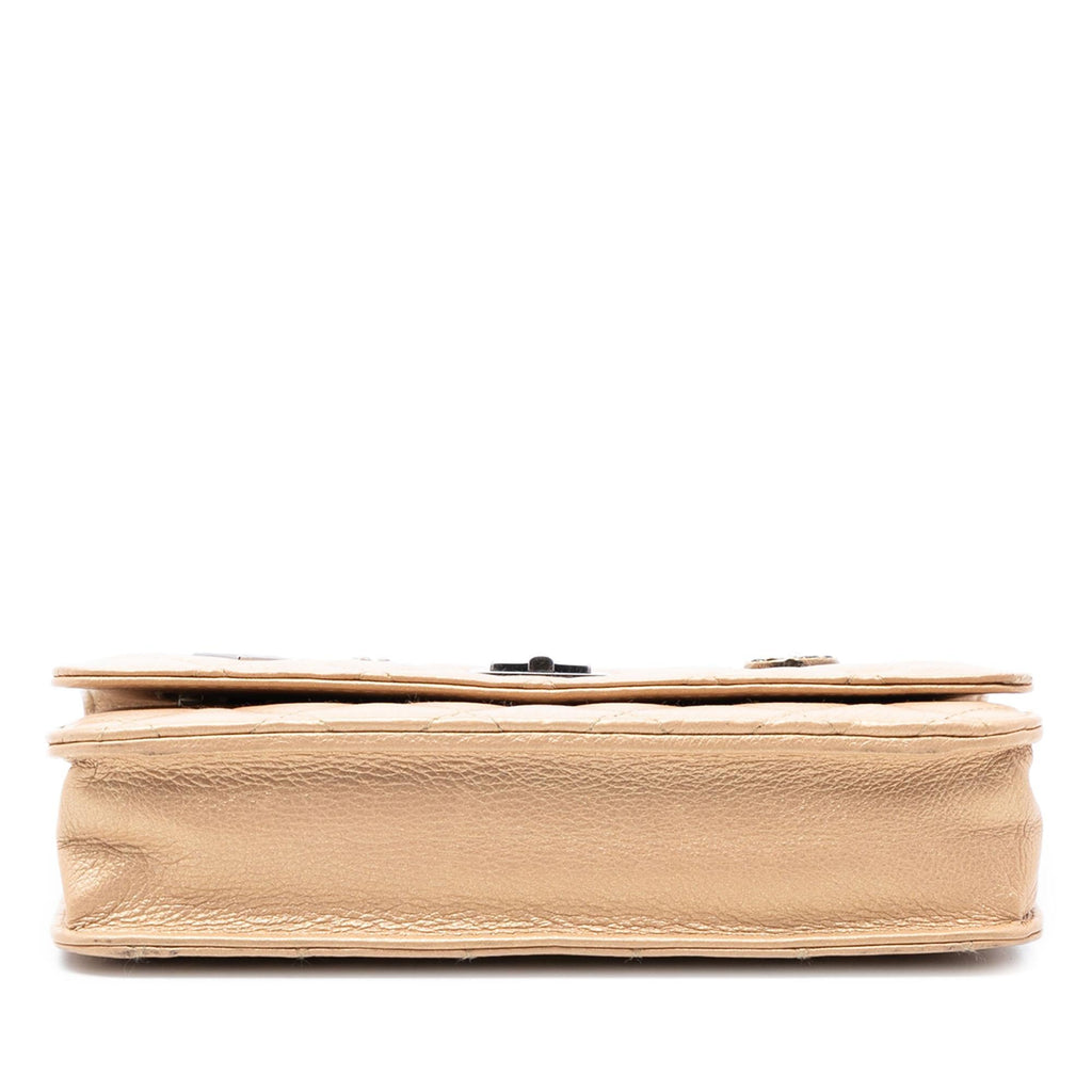 Chanel Quilted Aged Calfskin Reissue 2.55 Lucky Charms Wallet On Chain