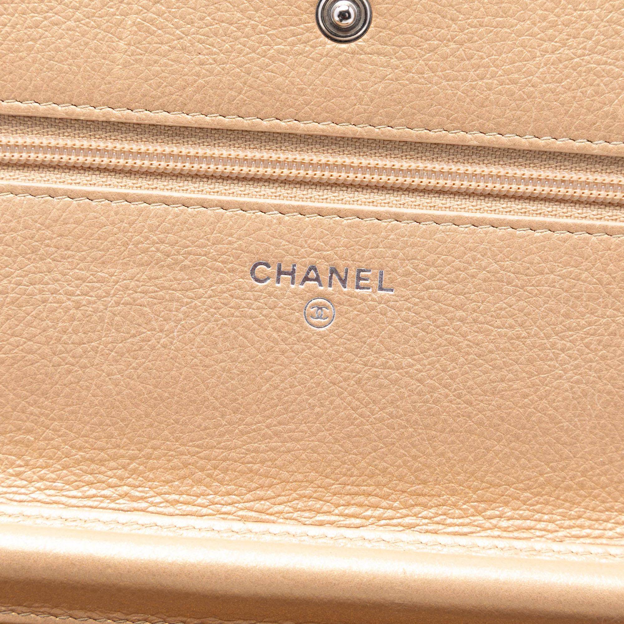 Chanel Quilted Aged Calfskin Reissue 2.55 Lucky Charms Wallet On Chain