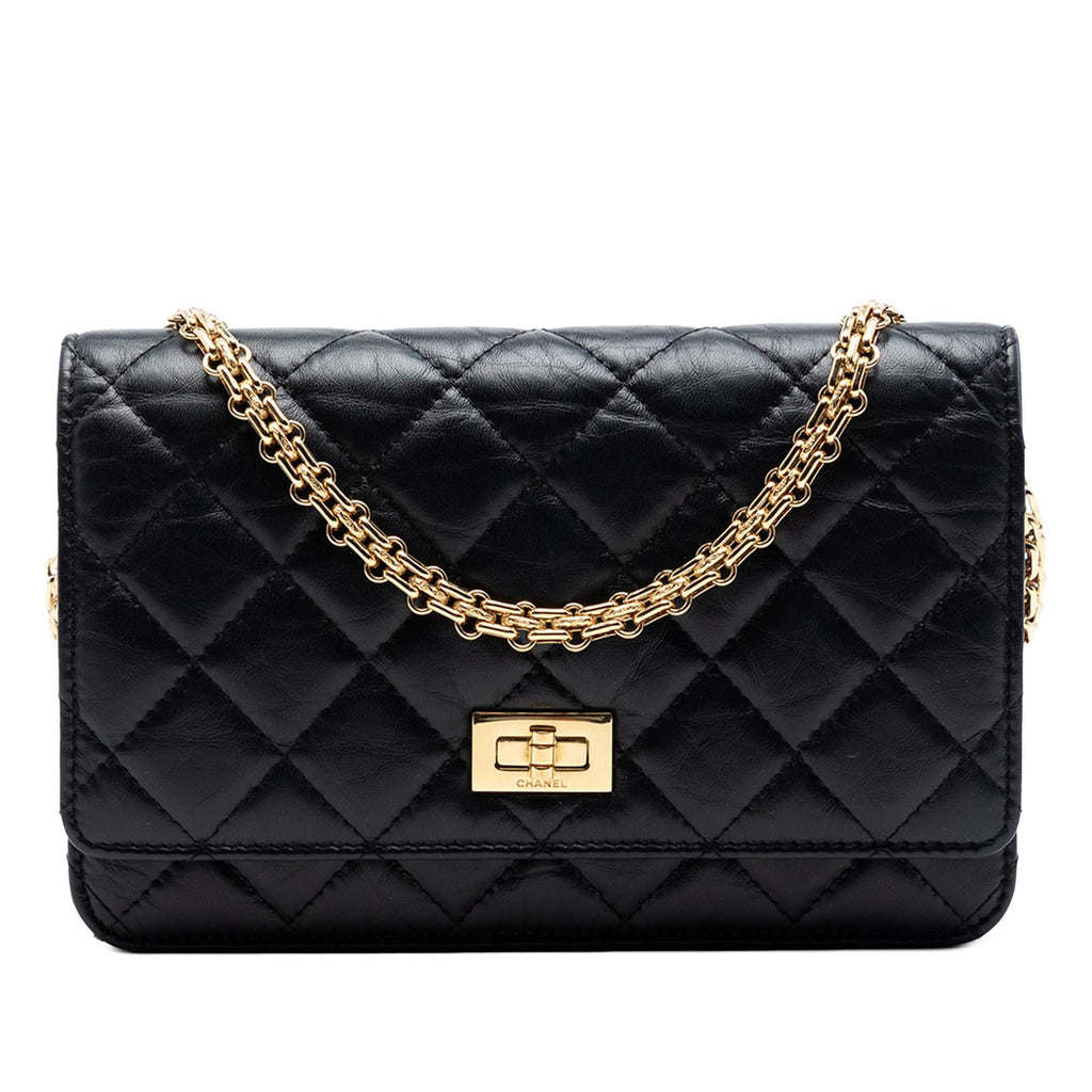 Chanel Quilted Aged Calfskin Reissue 2.55 Wallet on Chain