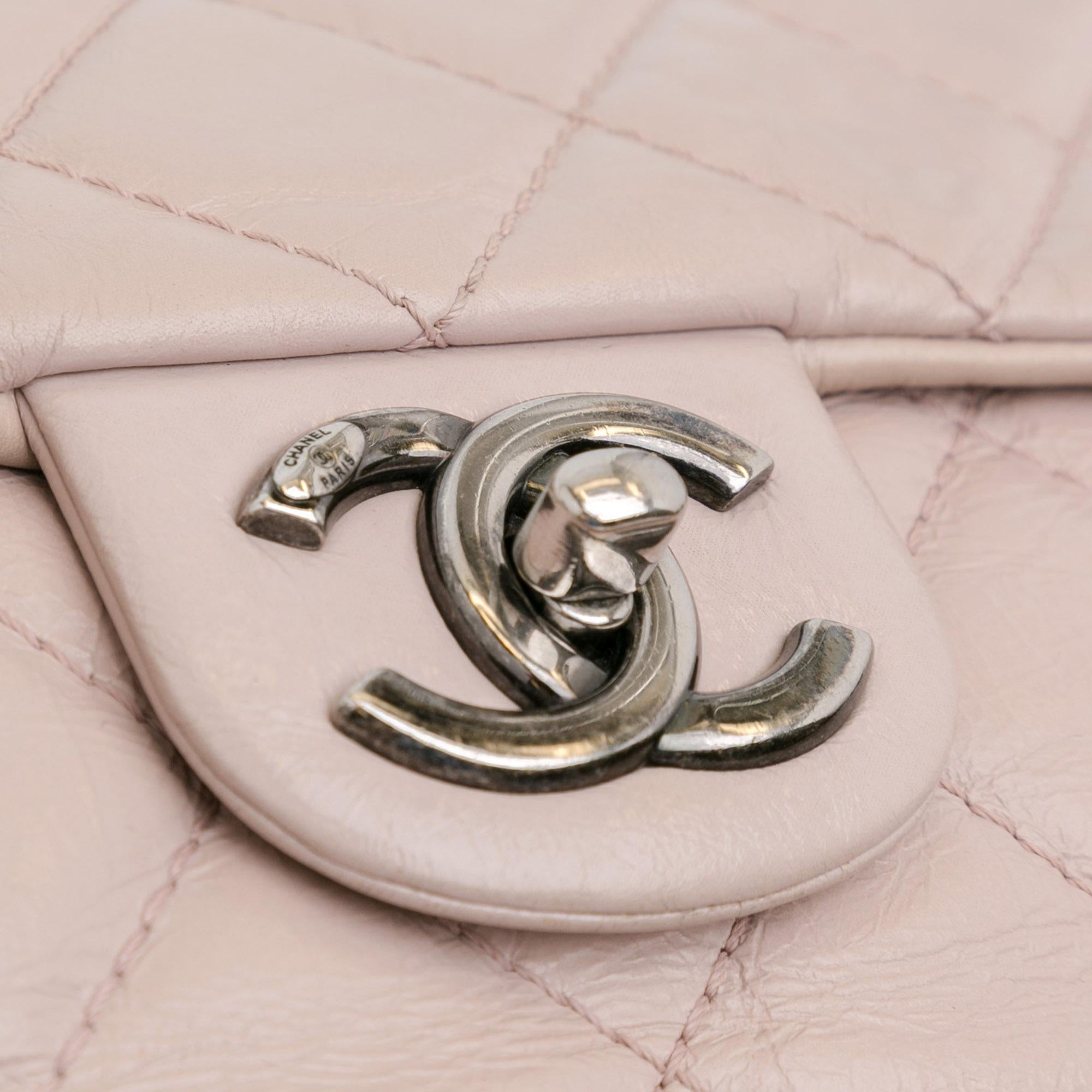 Chanel Quilted Aged Calfskin Single Flap (SHG-vBvXcU)