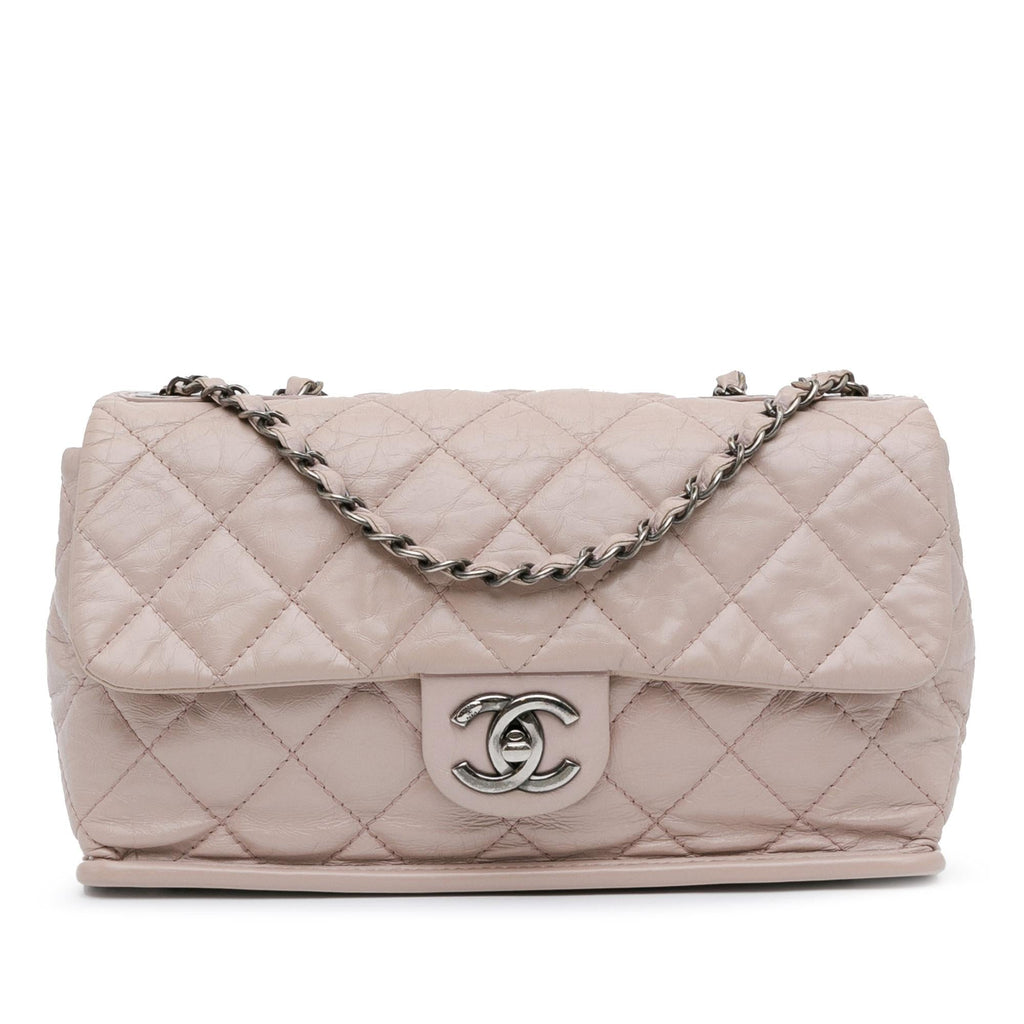 Chanel Quilted Aged Calfskin Single Flap (SHG-vBvXcU)