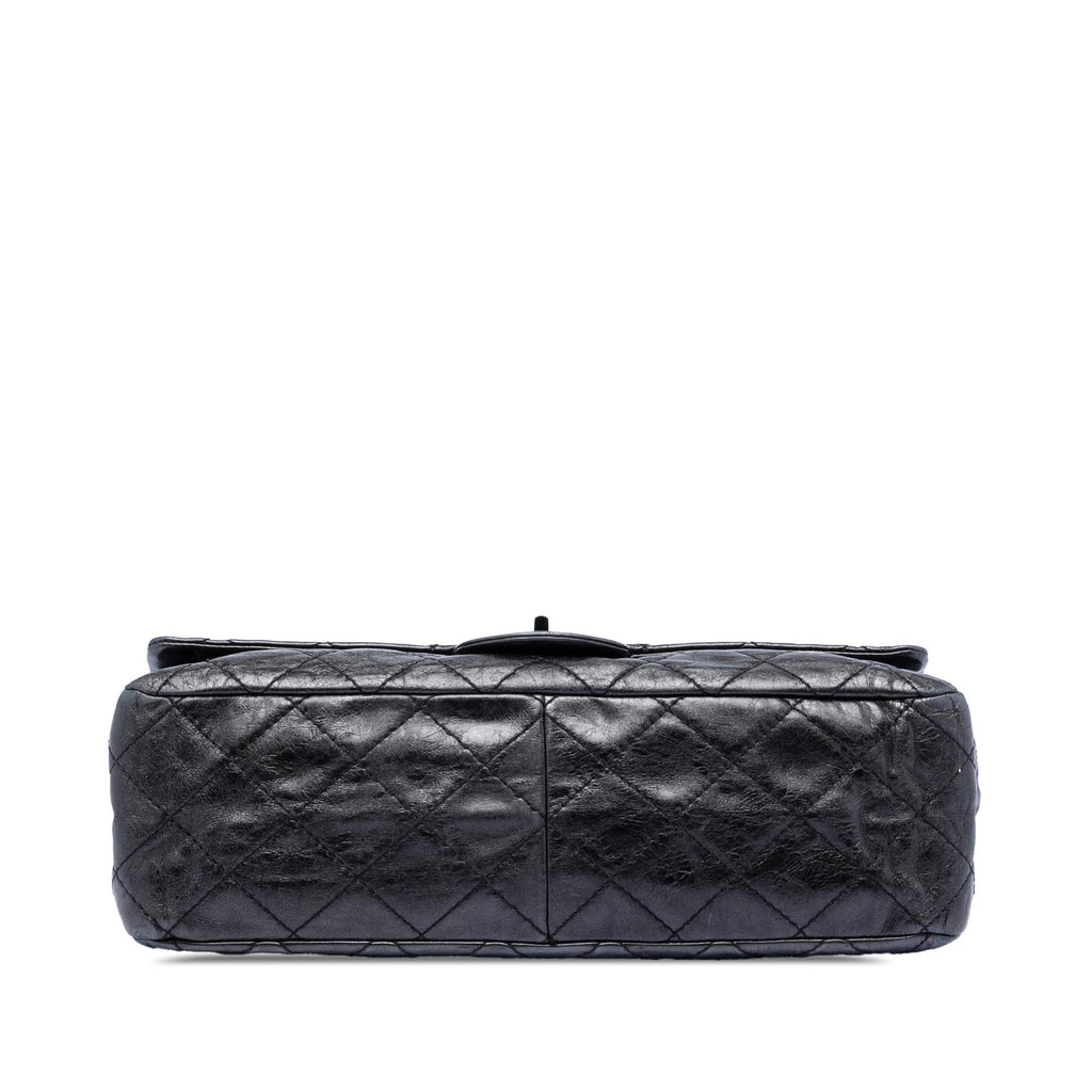 Chanel Quilted Aged Calfskin So Black Reissue 2.55 Double Flap 227