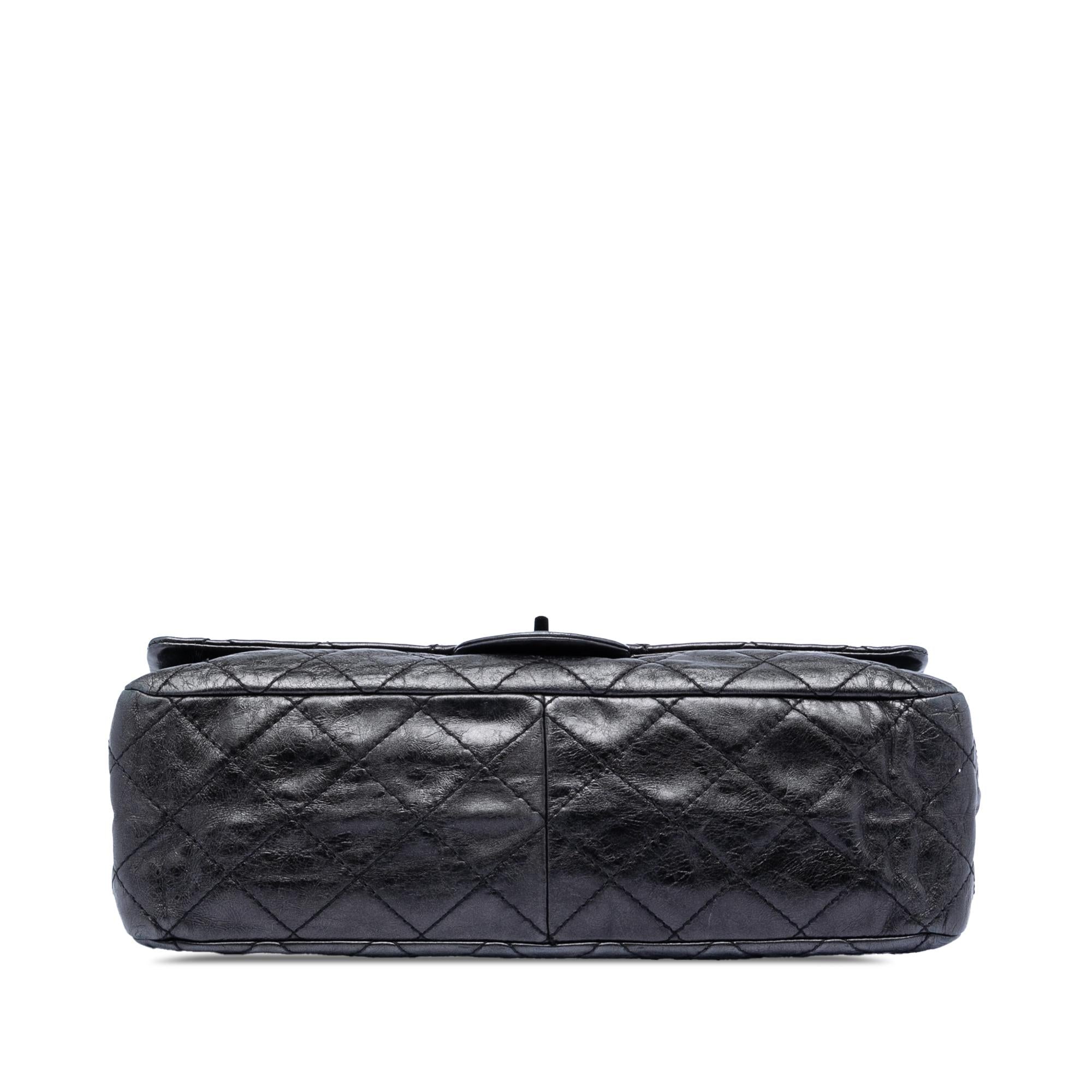 Chanel Quilted Aged Calfskin So Black Reissue 2.55 Double Flap 227