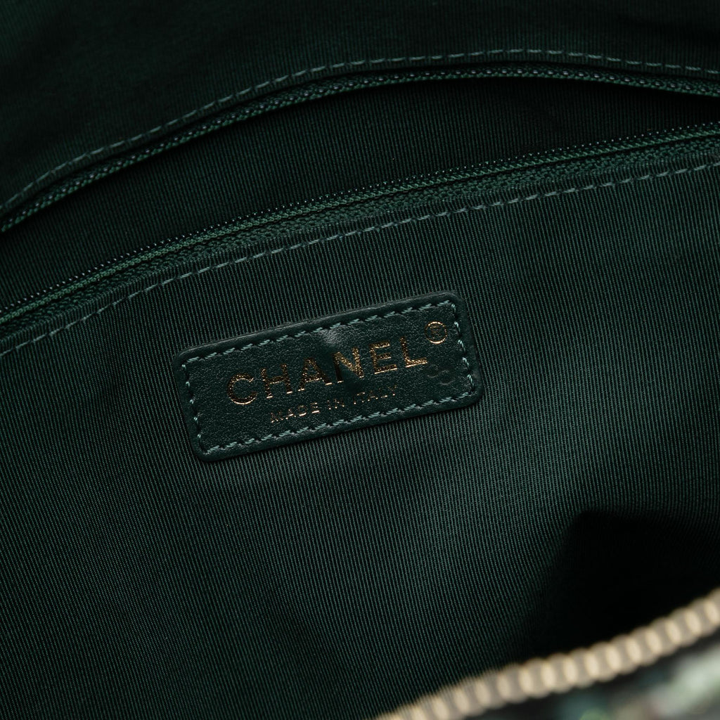 Chanel Quilted Aged Calfskin and Tweed Casual Style Hobo