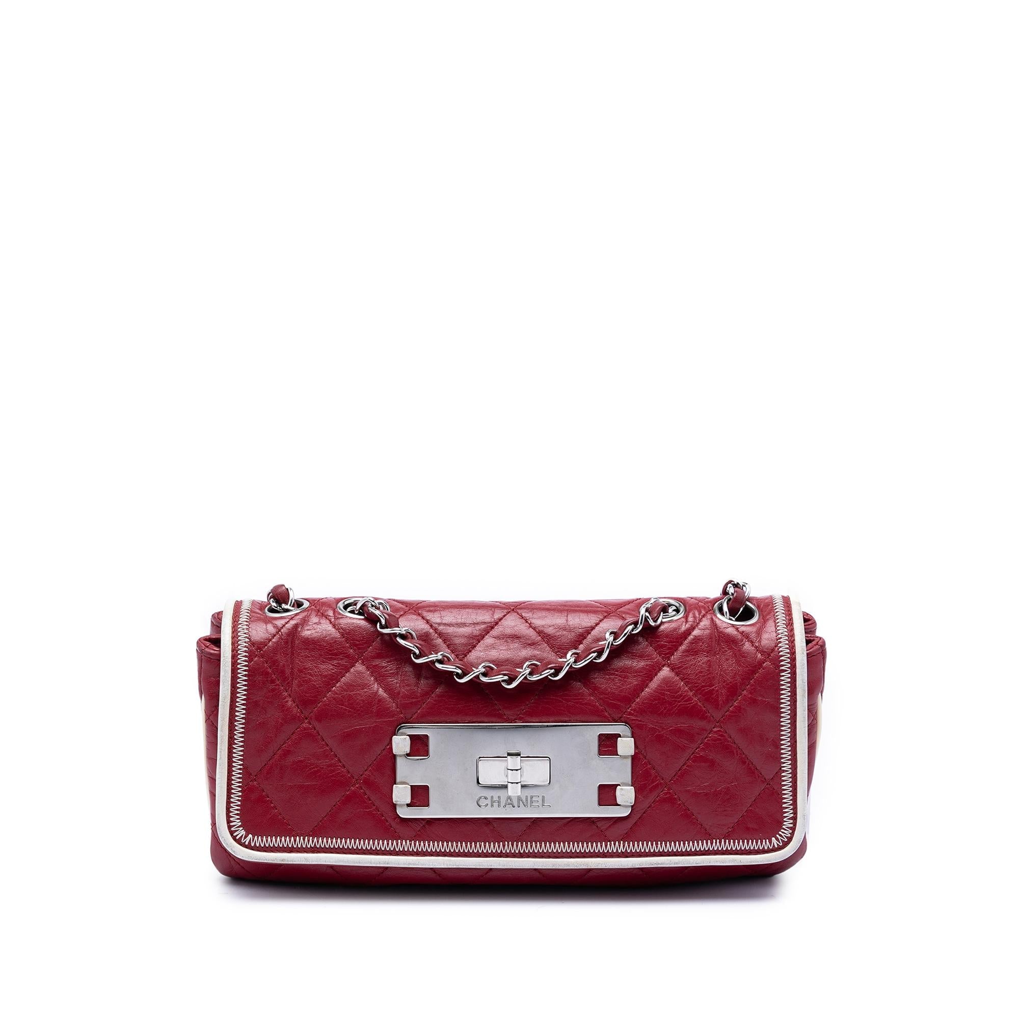 Chanel Quilted Aged Lambskin Reissue 2.55 East West Flap