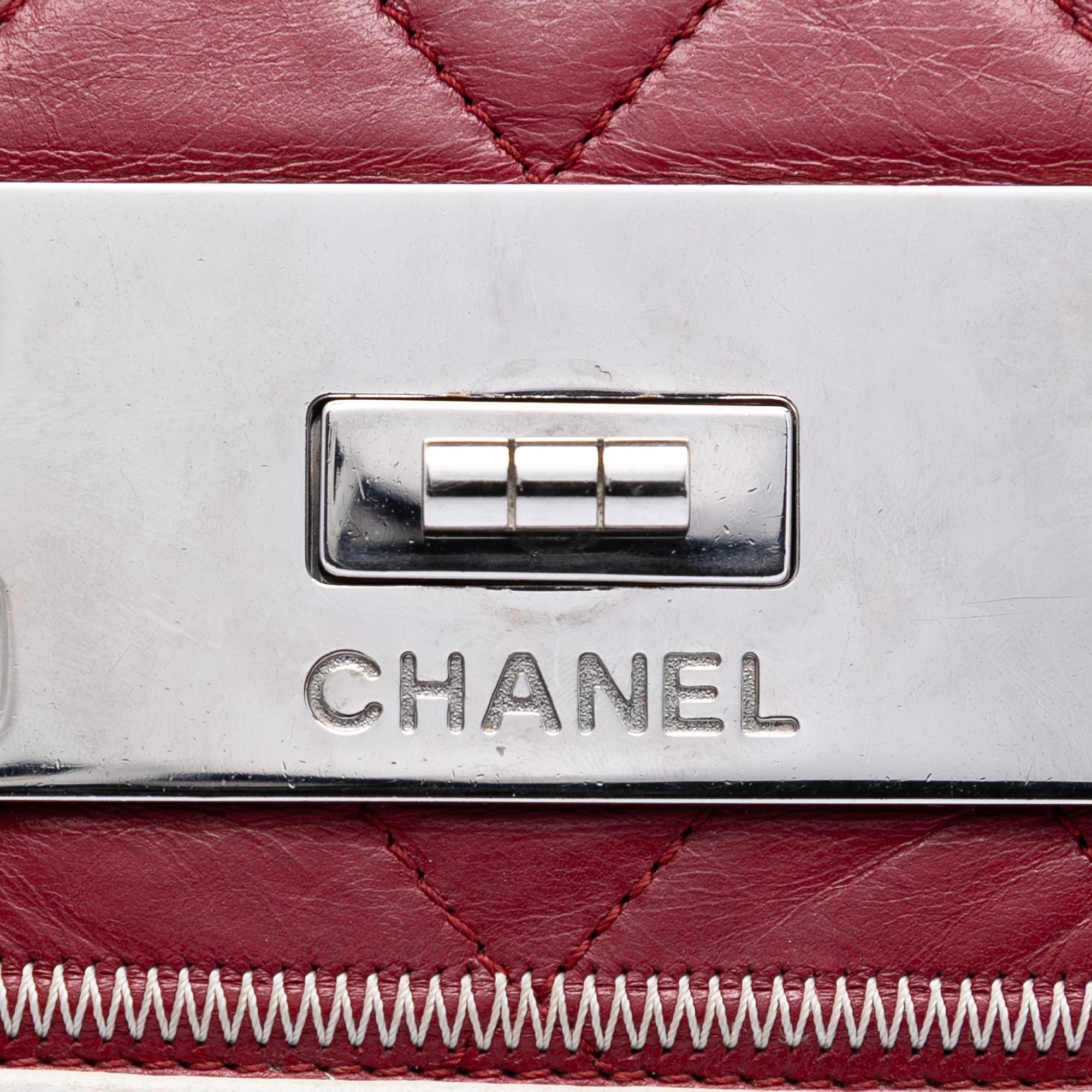 Chanel Quilted Aged Lambskin Reissue 2.55 East West Flap