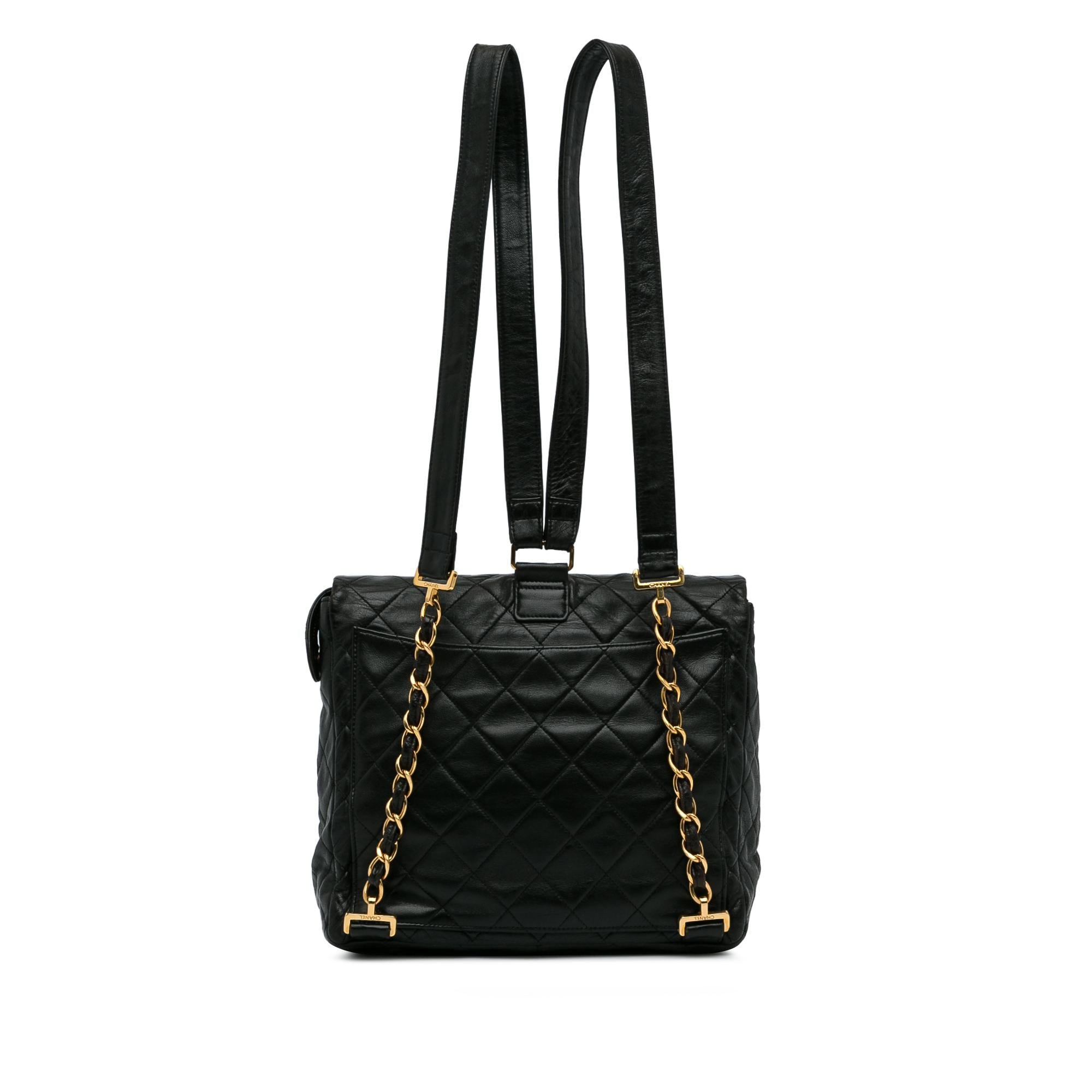 Chanel Quilted CC Flap Backpack (SHG-XI7DTD)