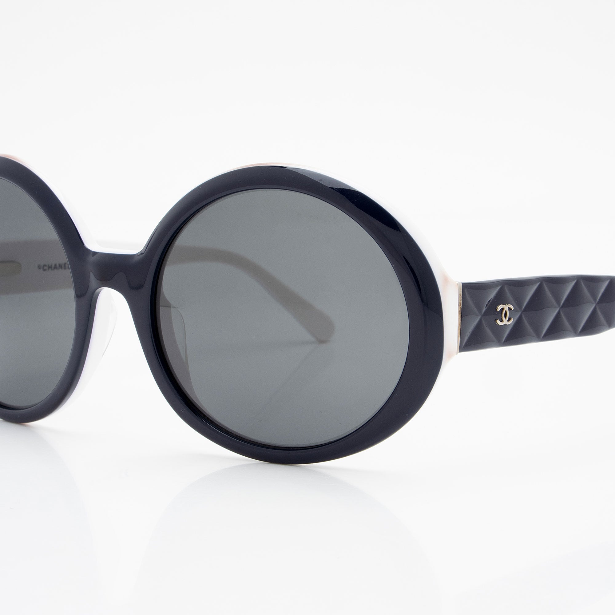 Chanel Quilted CC Round Sunglasses