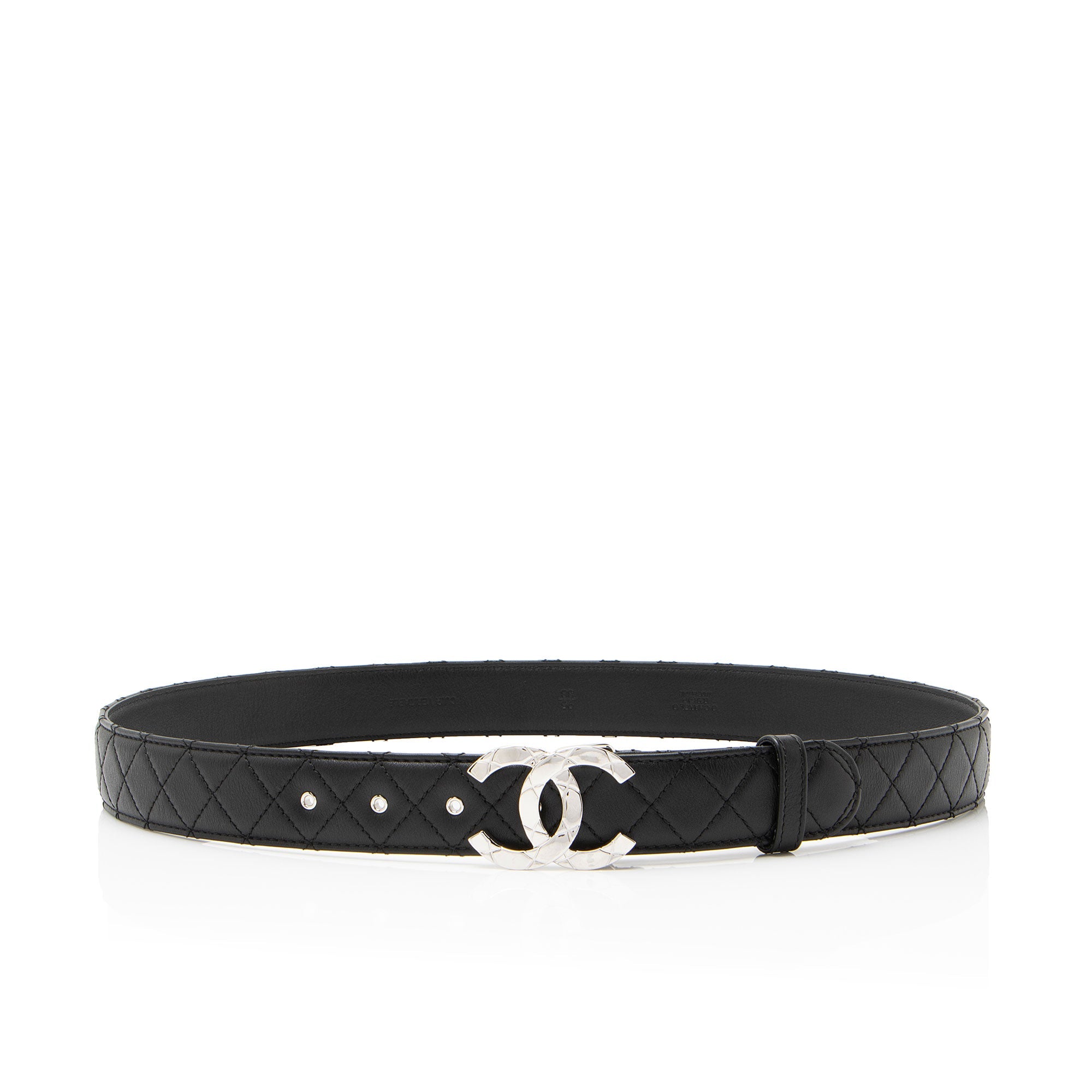 Chanel Quilted Calfskin CC Belt - Size 38 / 95