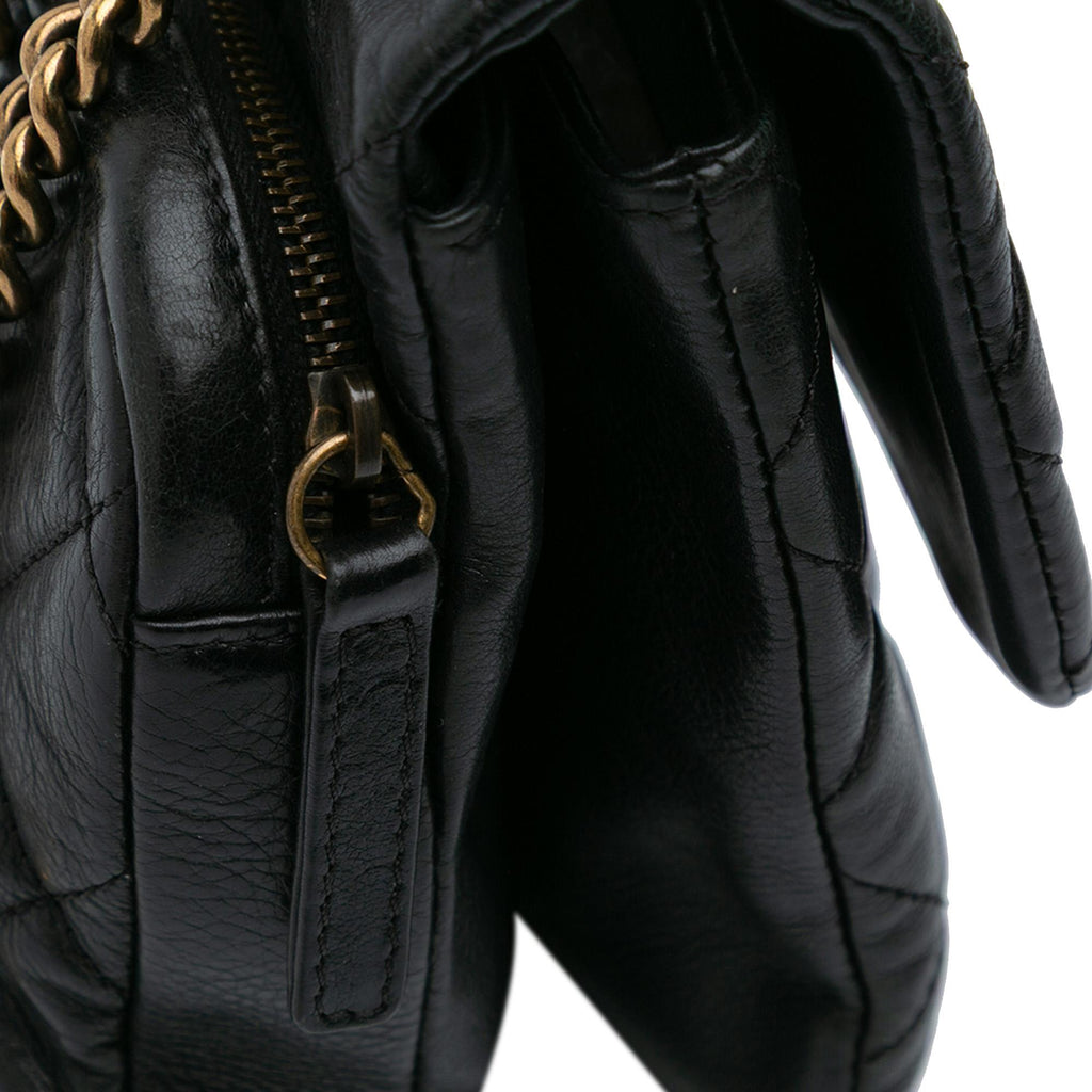 Chanel Quilted Calfskin CC Crown Flap