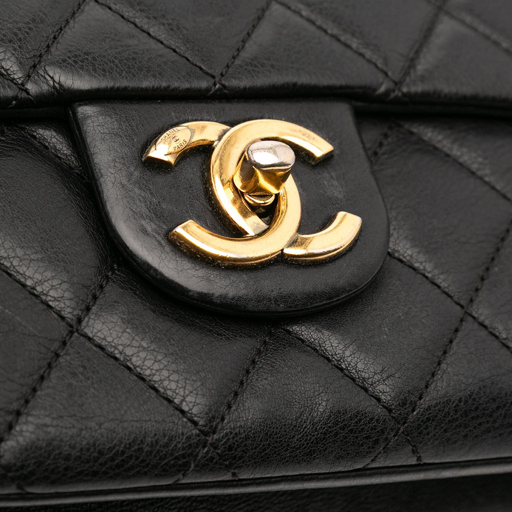Chanel Quilted Calfskin CC Crown Flap