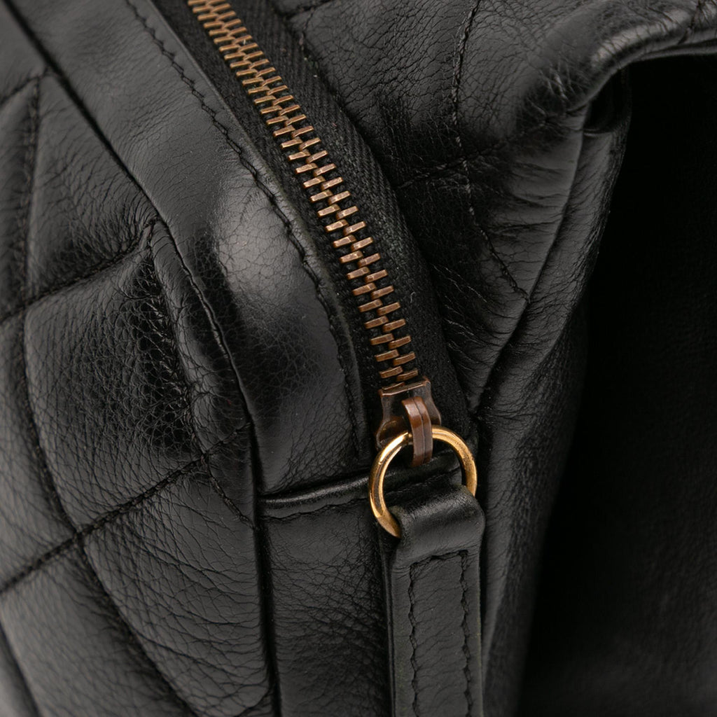 Chanel Quilted Calfskin CC Crown Flap