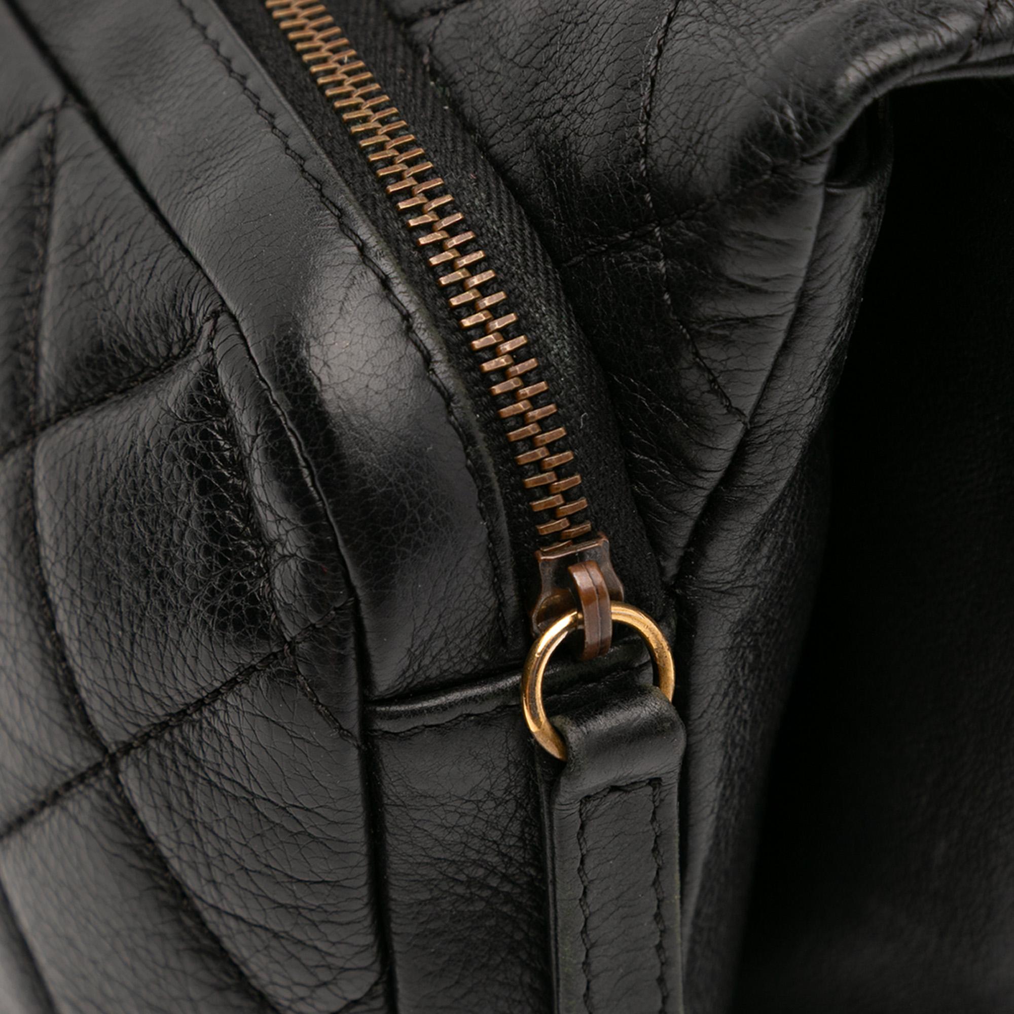 Chanel Quilted Calfskin CC Crown Flap