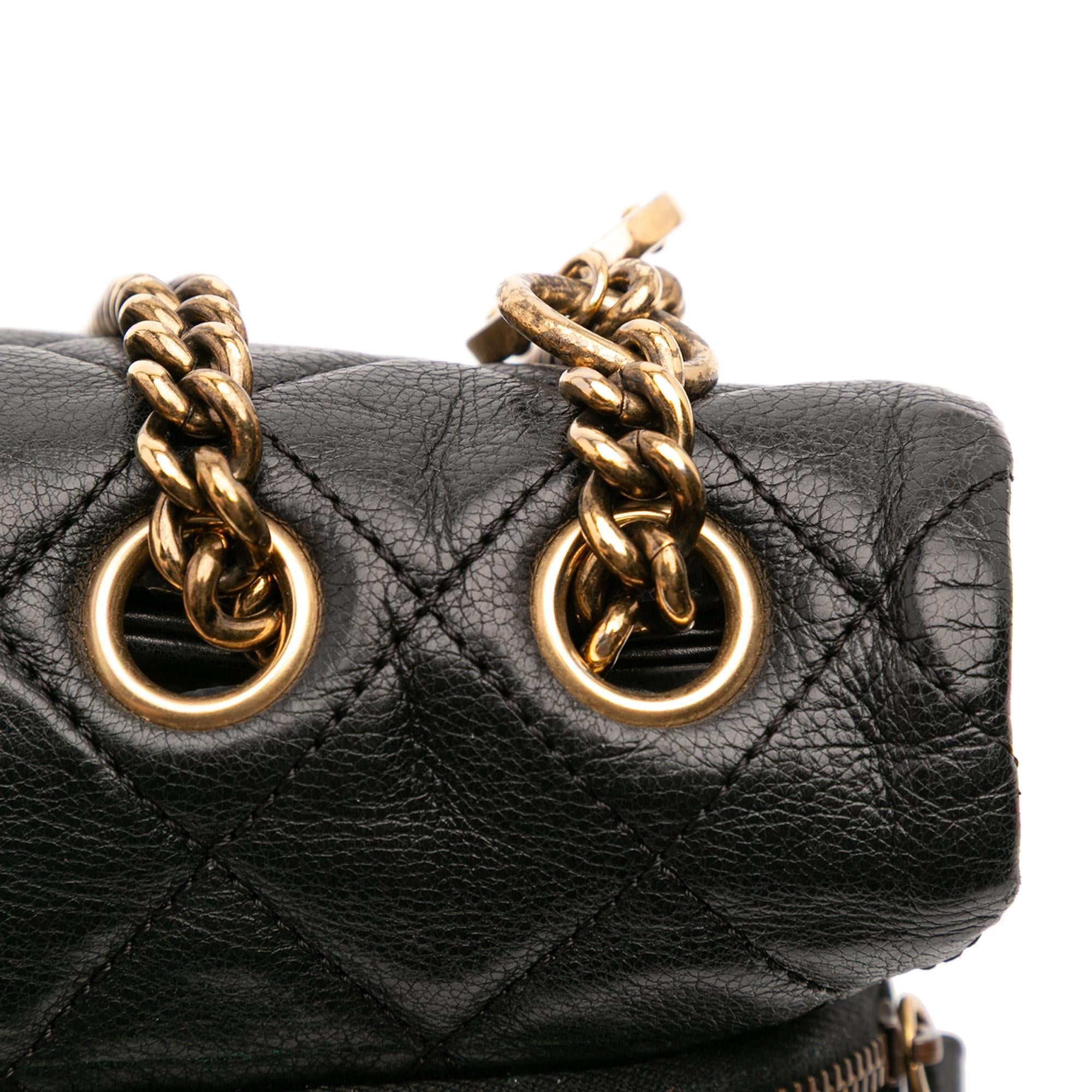 Chanel Quilted Calfskin CC Crown Flap